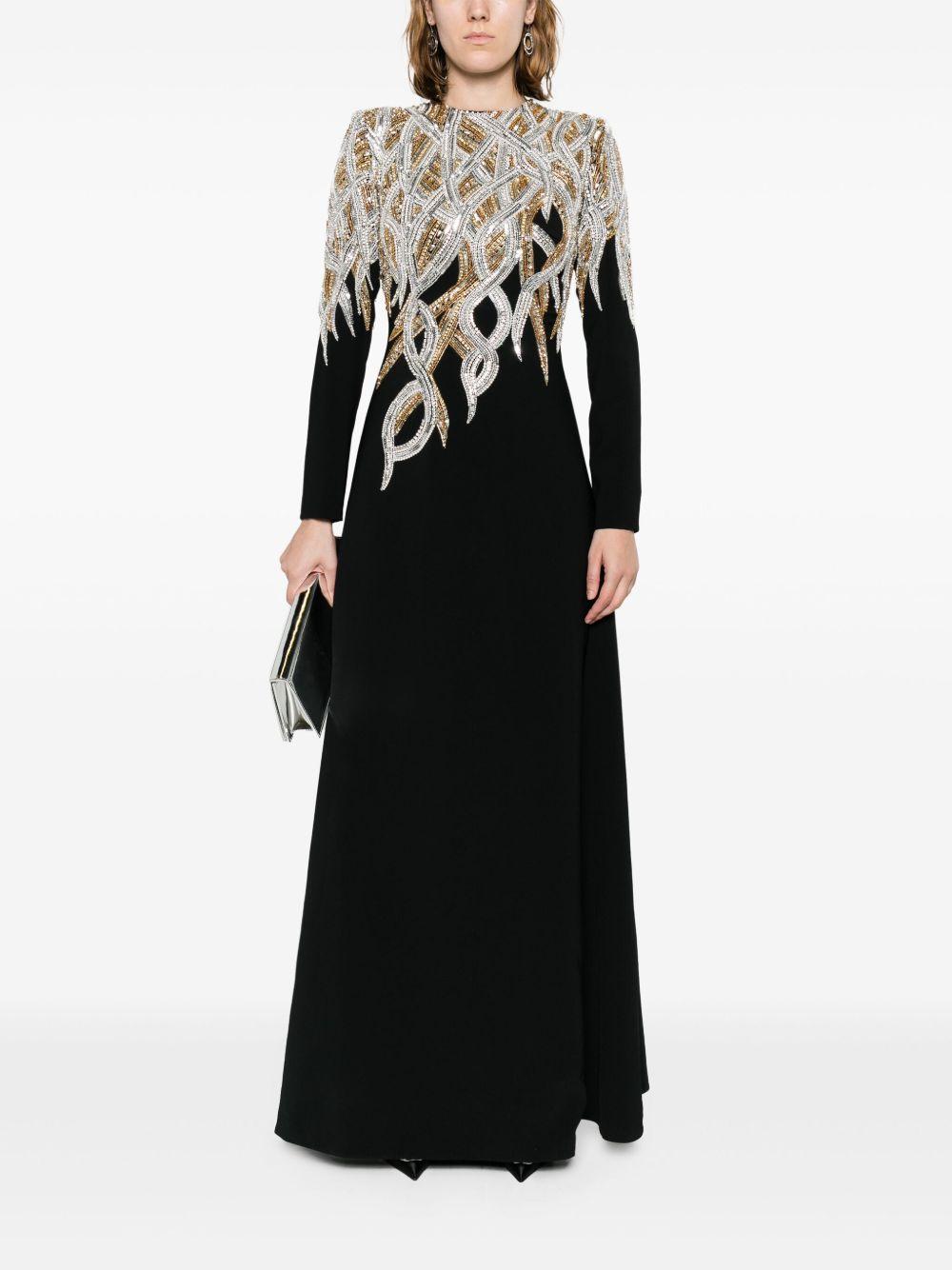 crystal-embellished crepe gown Product Image