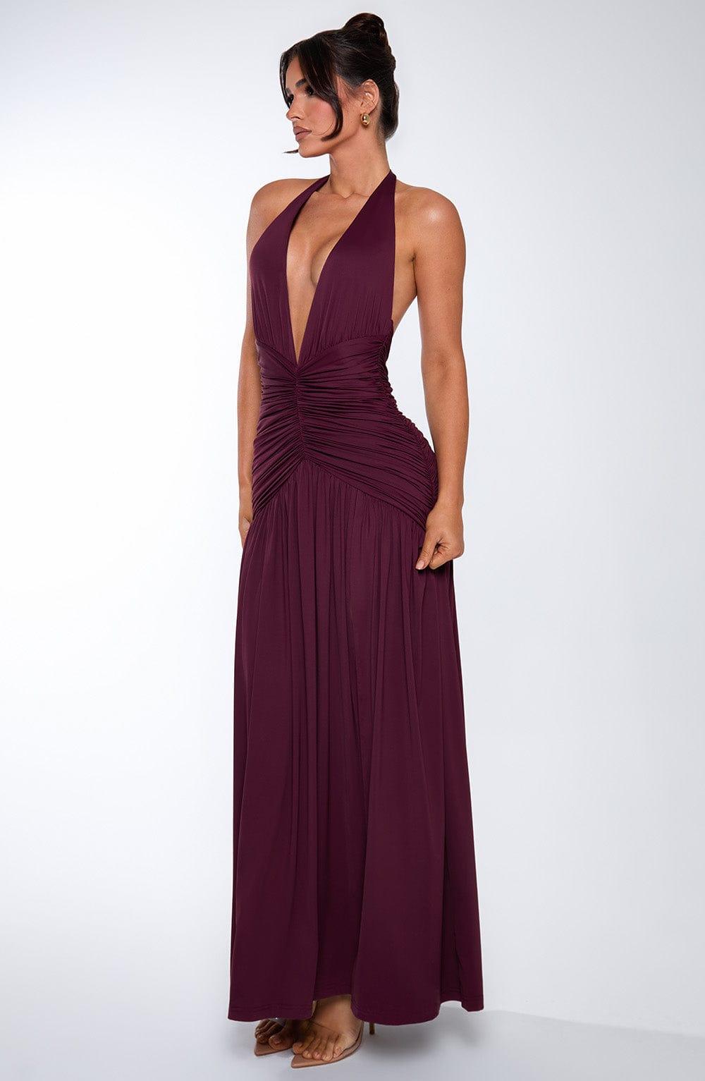 Melania Maxi Dress - Cherry Lacquer Product Image