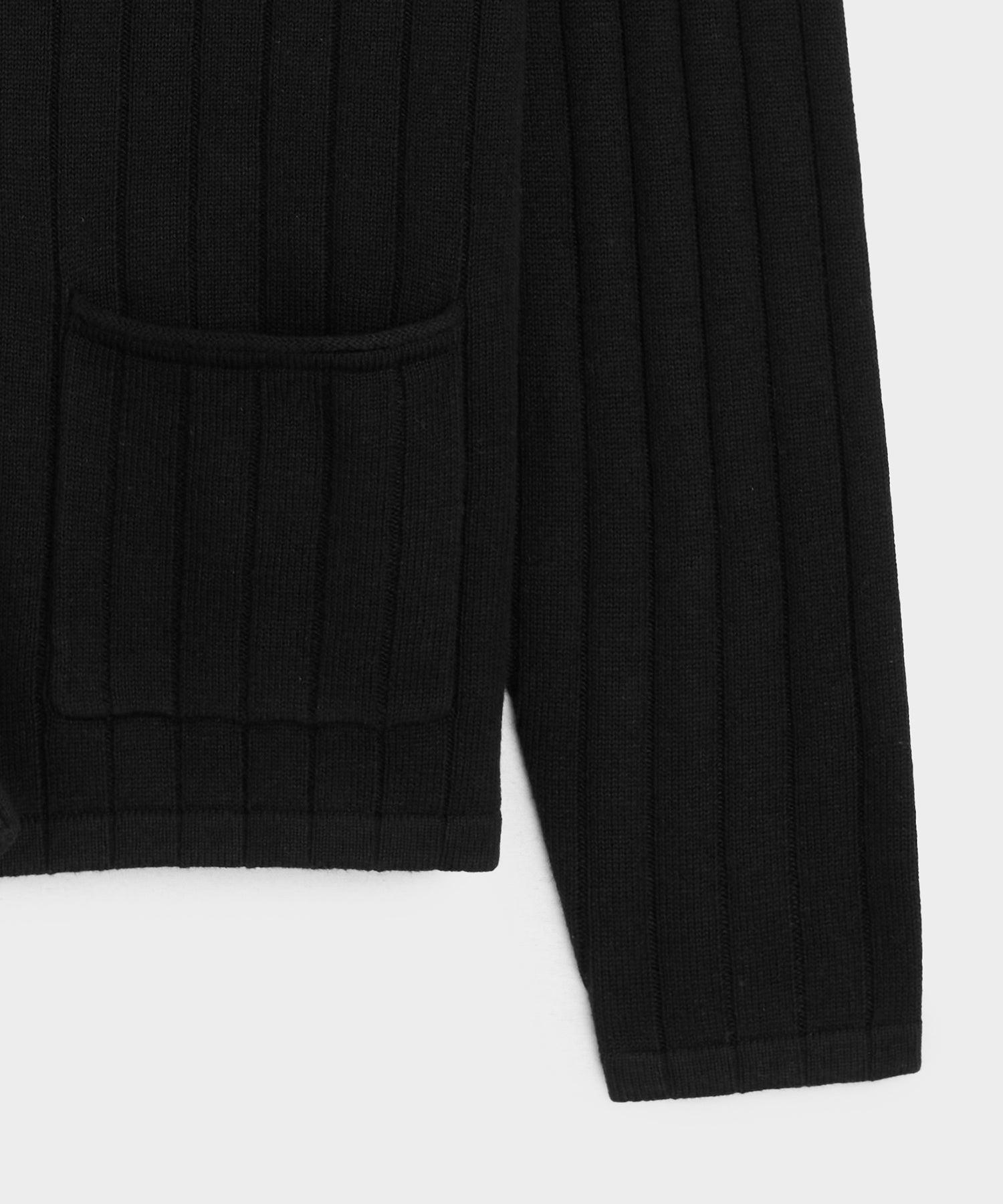 Relaxed Linen-Cotton Ribbed Cardigan Product Image