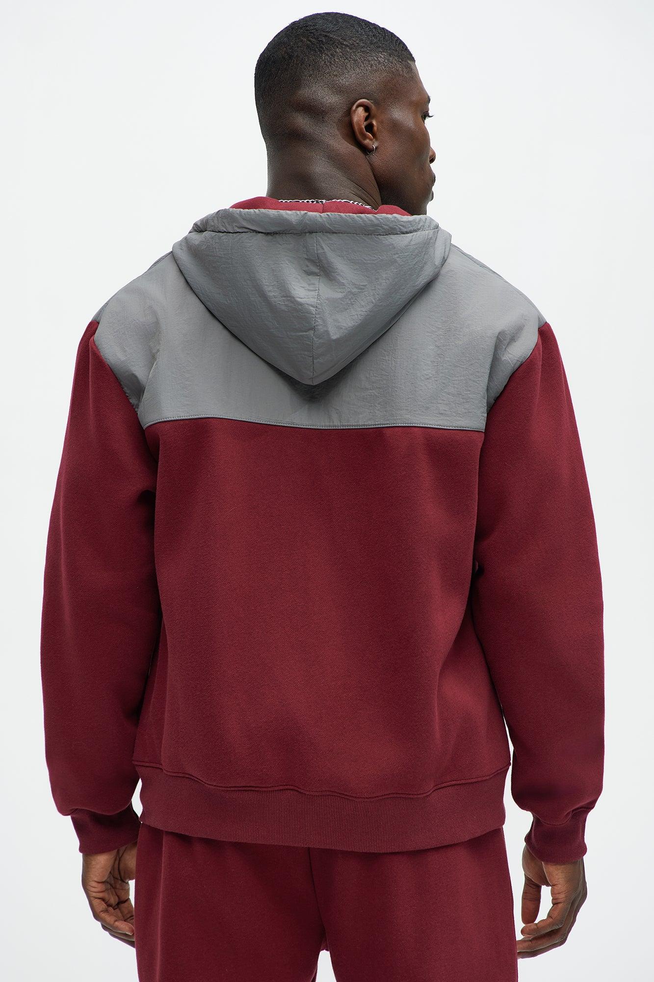 Mount Ridge Zip Up Hoodie - Burgundy Product Image