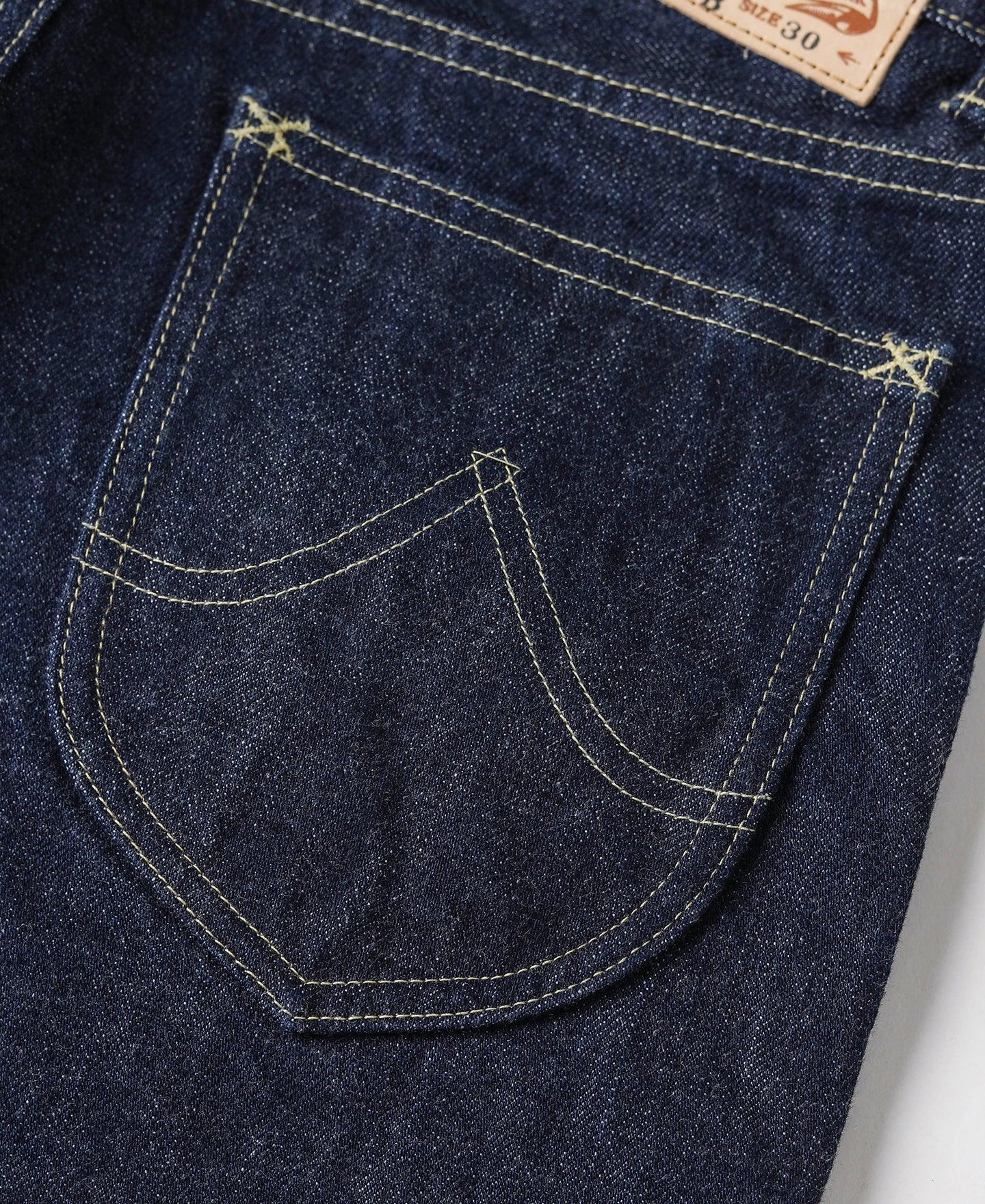 WWII Simplified Model Cowboy Selvedge Denim Jeans Product Image