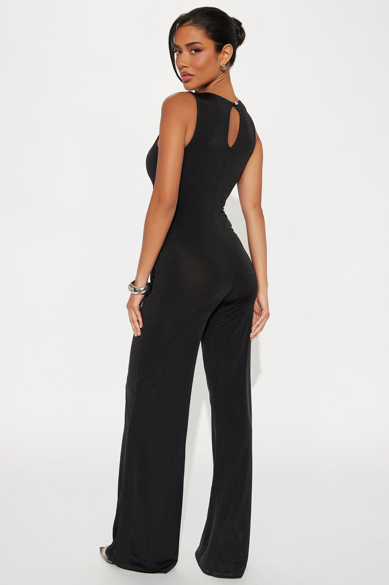 Moments Like This Cut Out Jumpsuit - Black Product Image