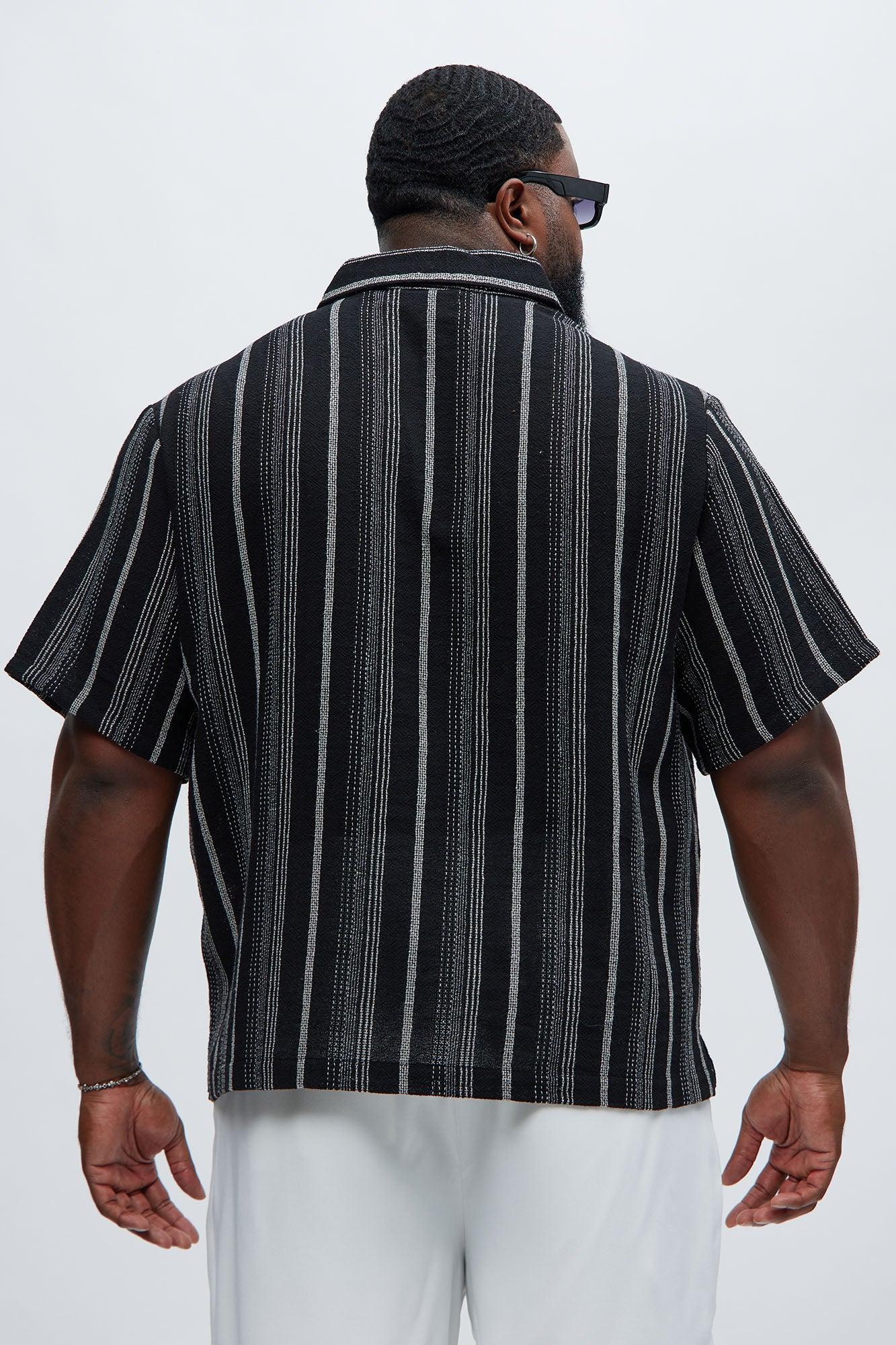 Stuart Stripe Shirt - Black Product Image