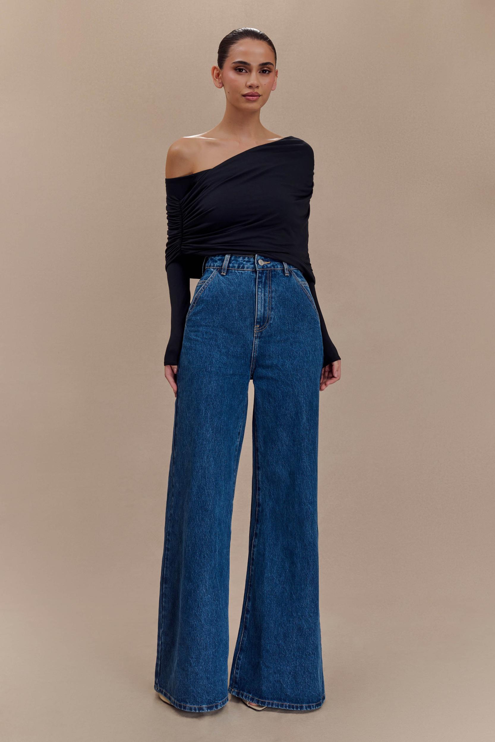 Corinna Modal One Shoulder Top - Black Product Image