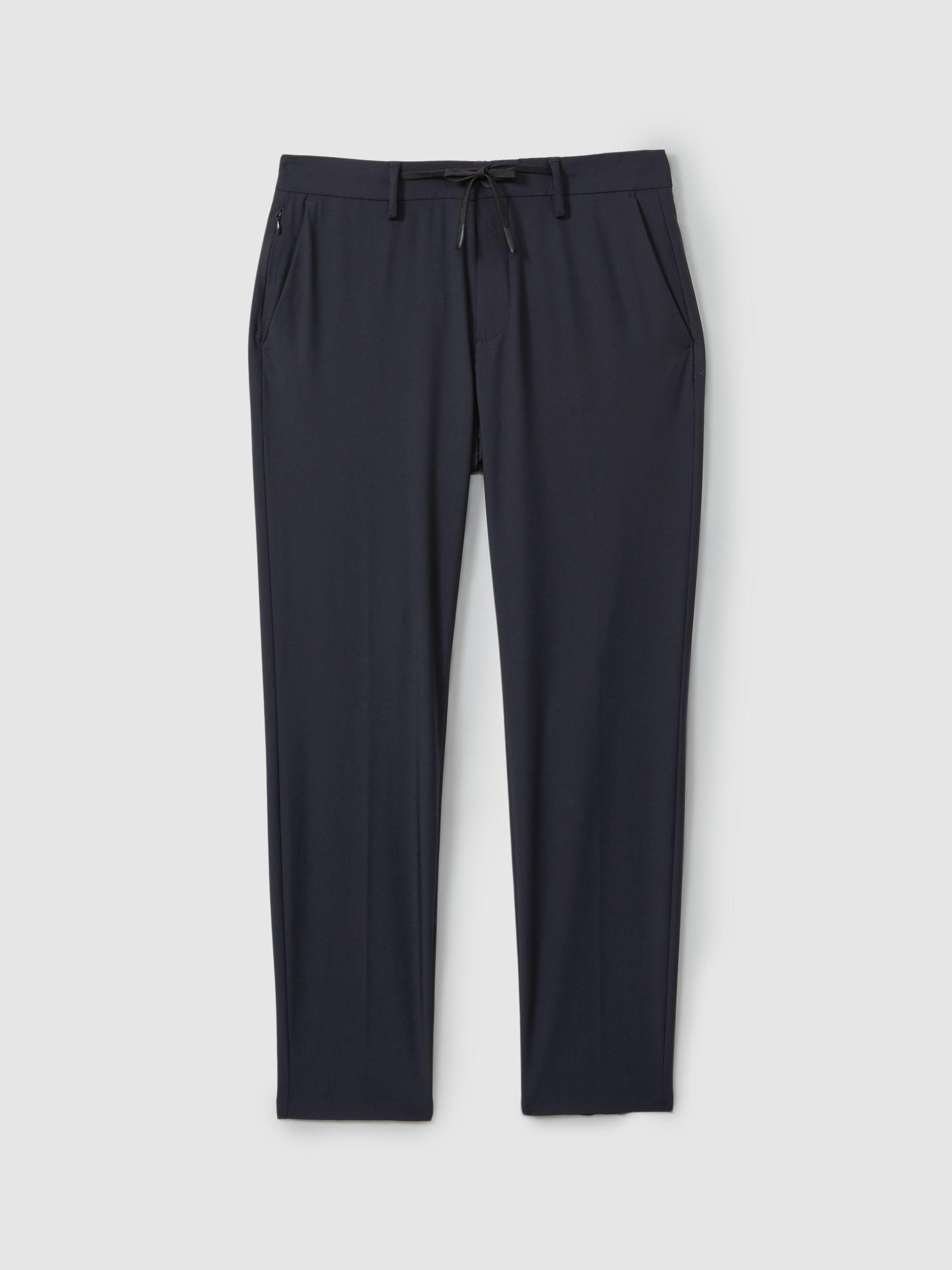 Technical Drawstring Trousers in Navy Product Image
