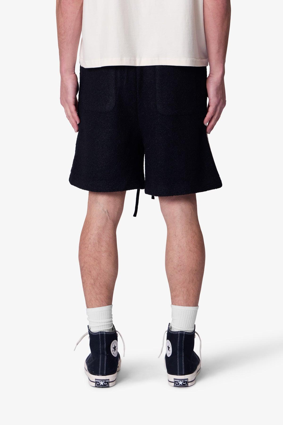 Tricot Striped Sweatshorts - Black Product Image