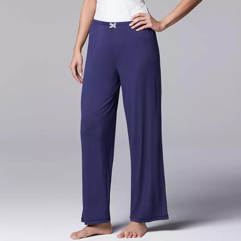 Women's Simply Vera Vera Wang Basic Solid Luxury Pajama Pants,  Product Image