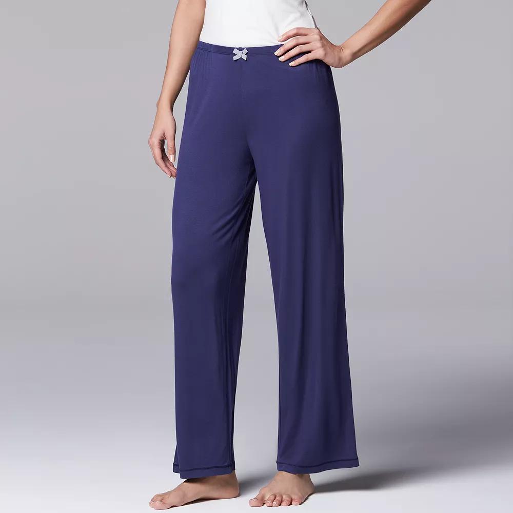 Women's Simply Vera Vera Wang Basic Solid Luxury Pajama Pants,  Product Image