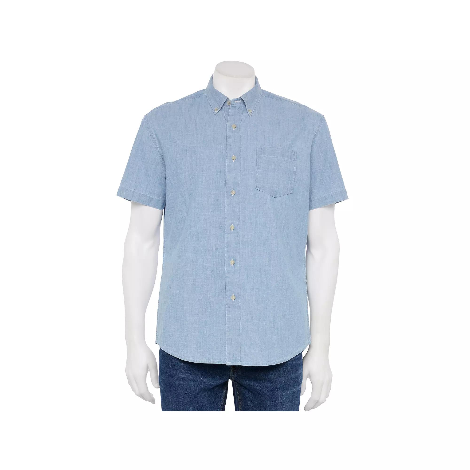 Men's Sonoma Goods For Life® Adaptive Short Sleeve Perfect Length Shirt,  Product Image