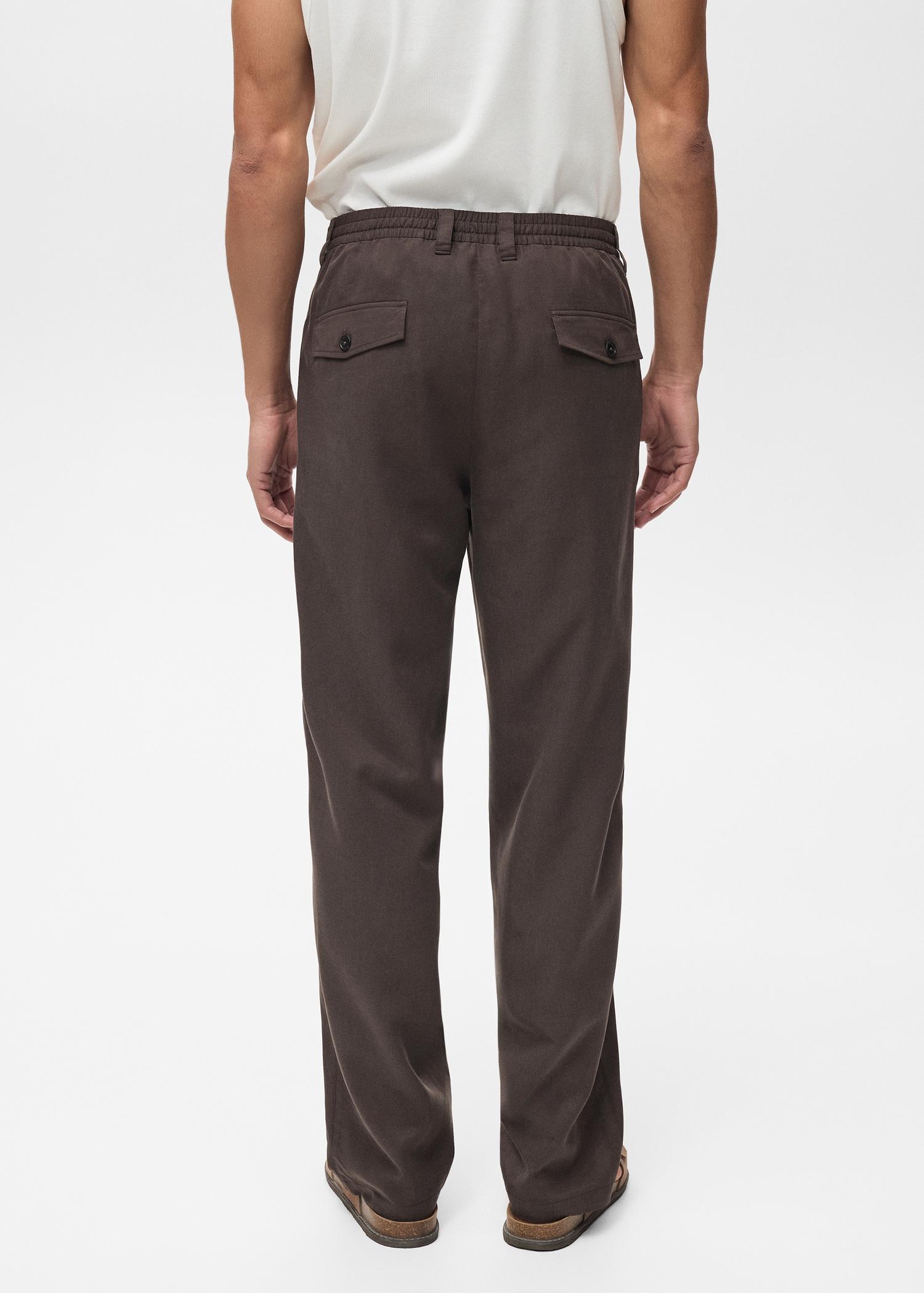 Straight-fit viscose pants - Men | MANGO USA Product Image