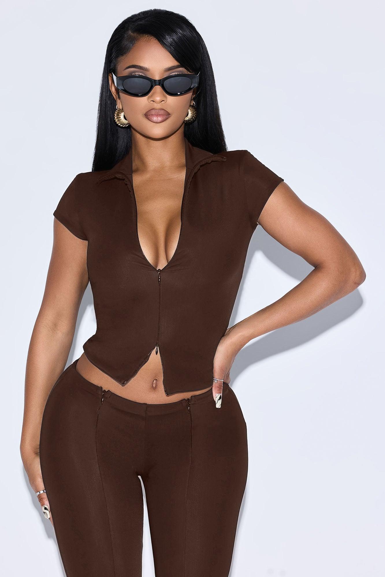 Dixie Double Lined Pant Set - Chocolate Product Image