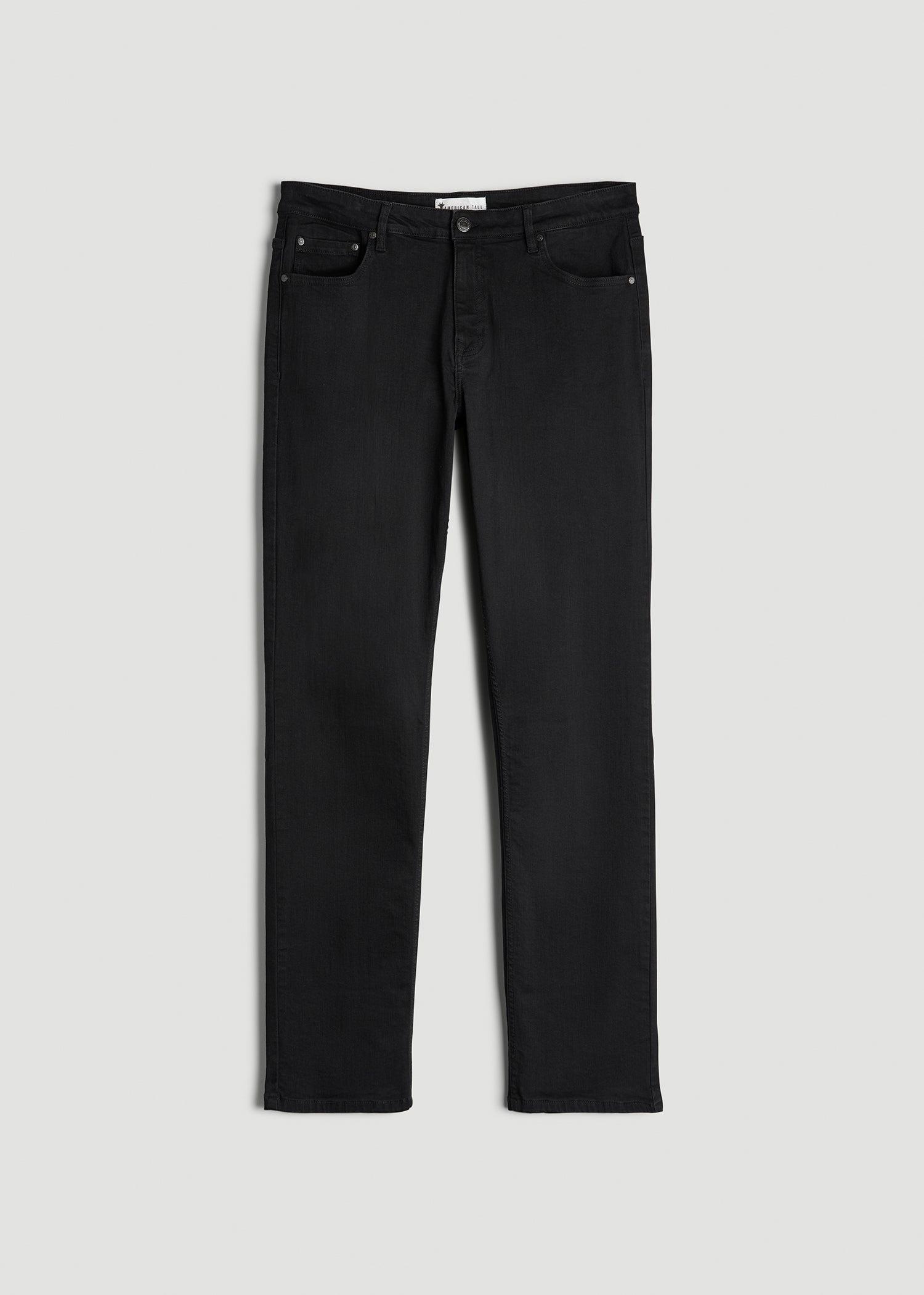 A.T. Basics Men's J1 Straight Fit Jeans for Tall Men in Black Male Product Image