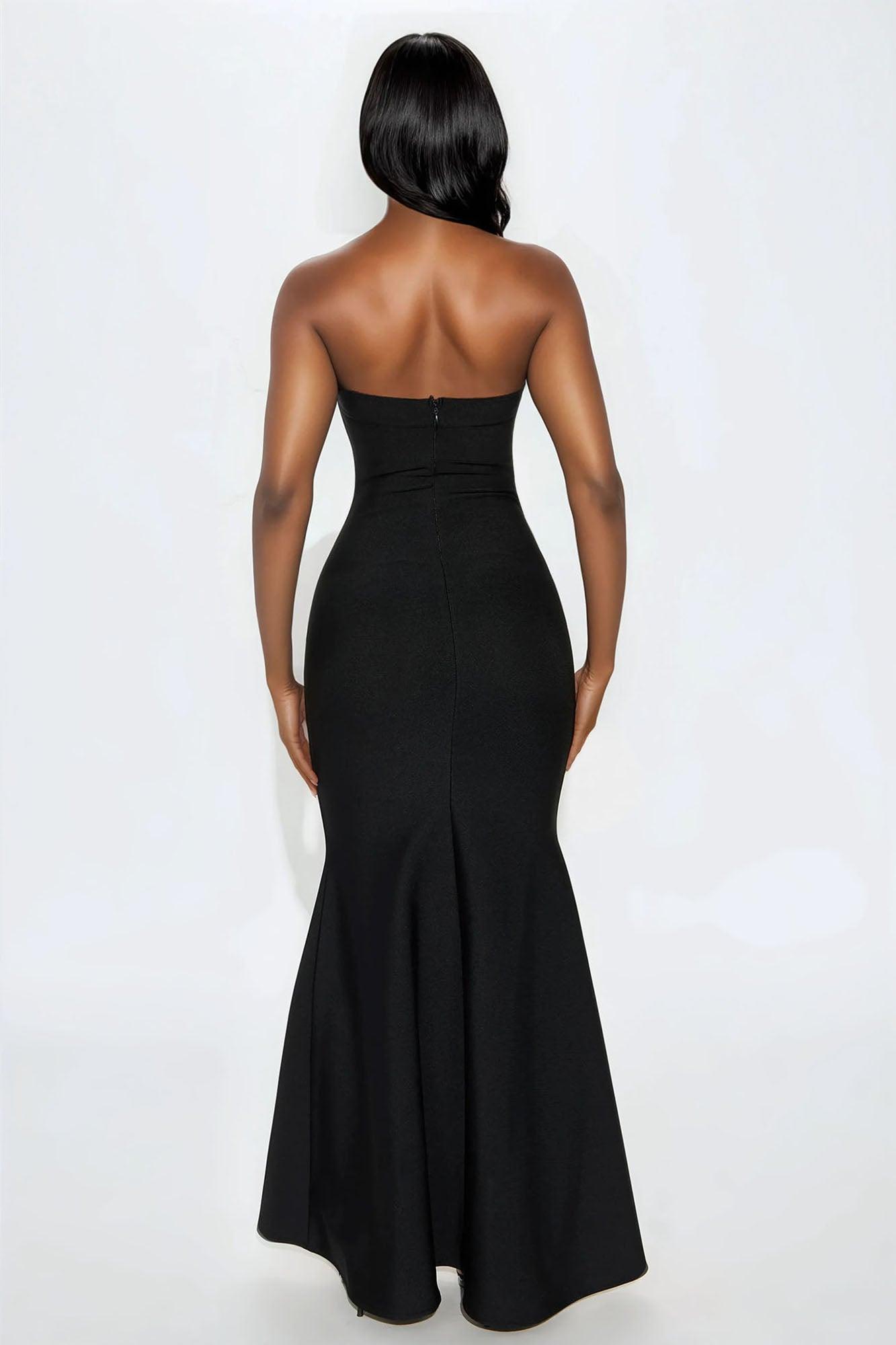 Eva Bandage Strapless Maxi Dress - Black Female Product Image