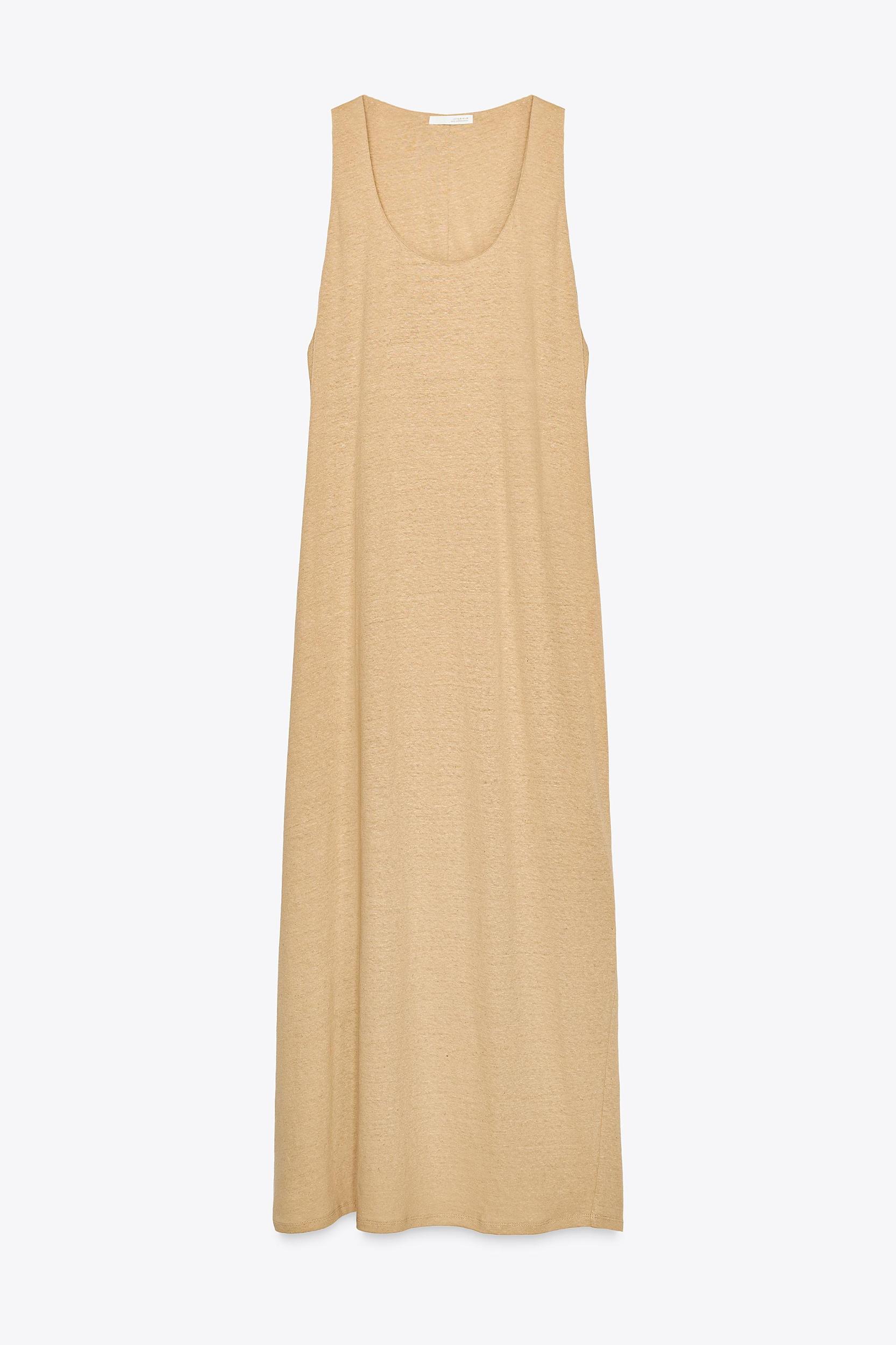 LINEN MIDI DRESS Product Image