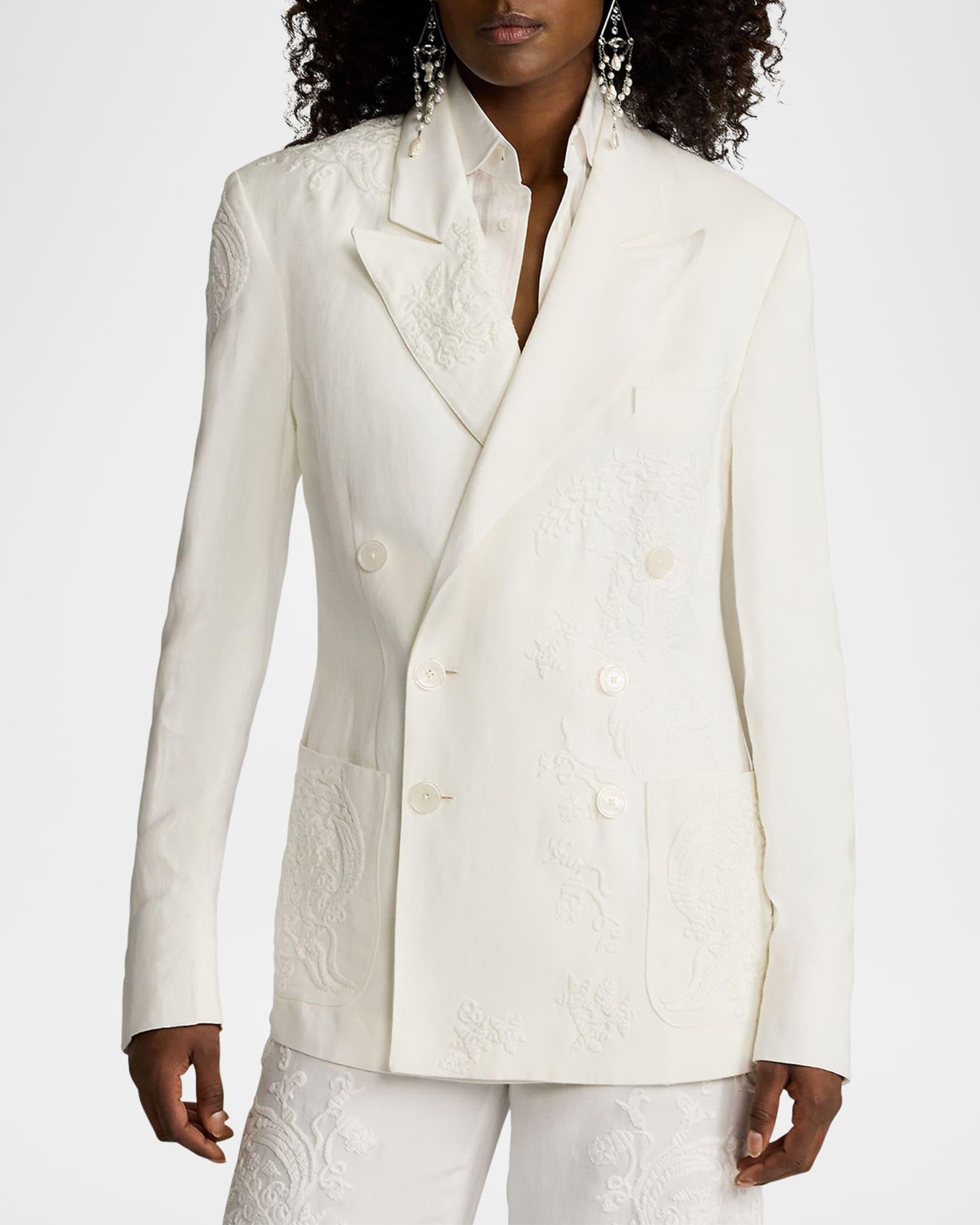 Collen Embroidered Double-Breasted Jacket Product Image