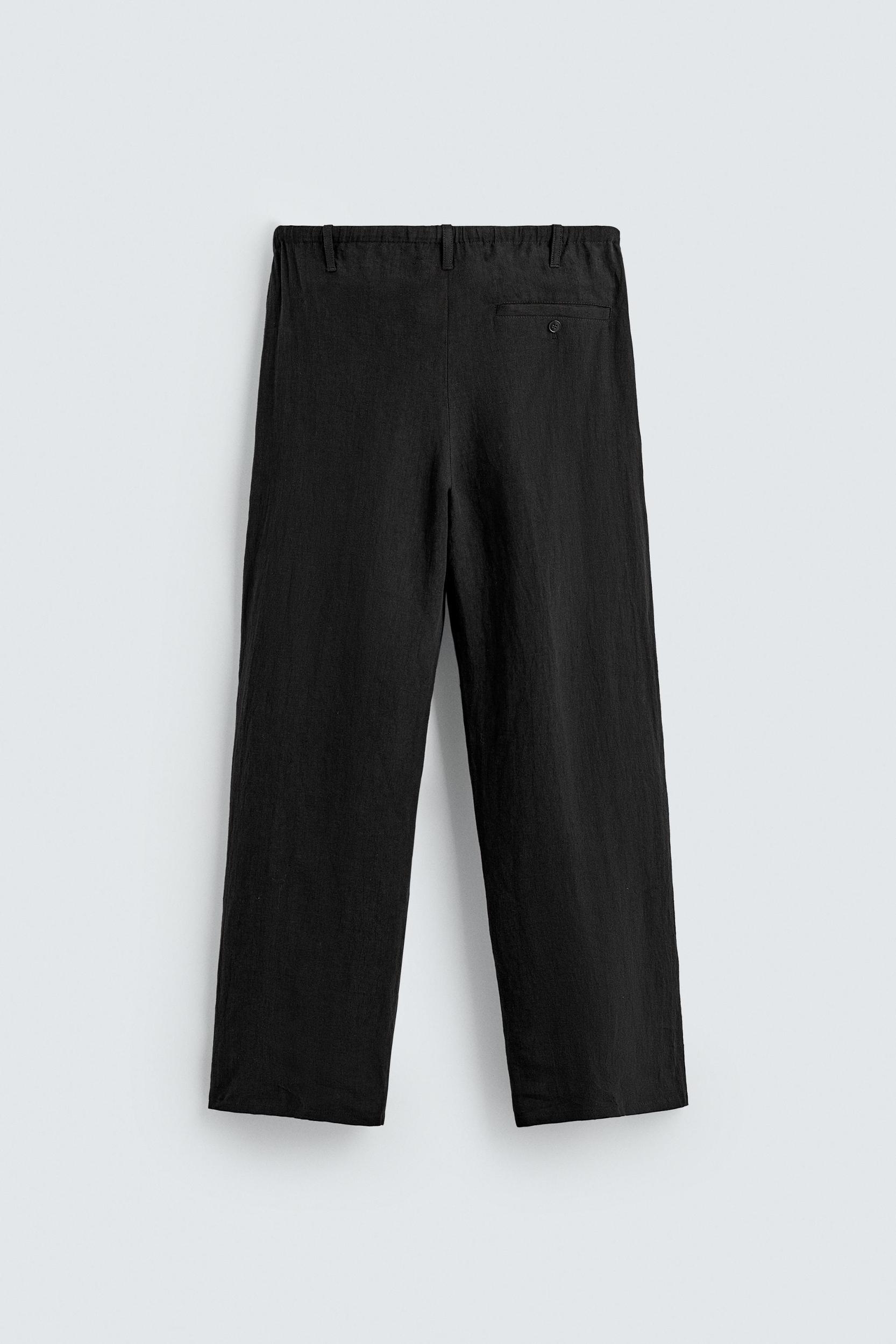 RELAXED FIT 100% LINEN PANTS Product Image