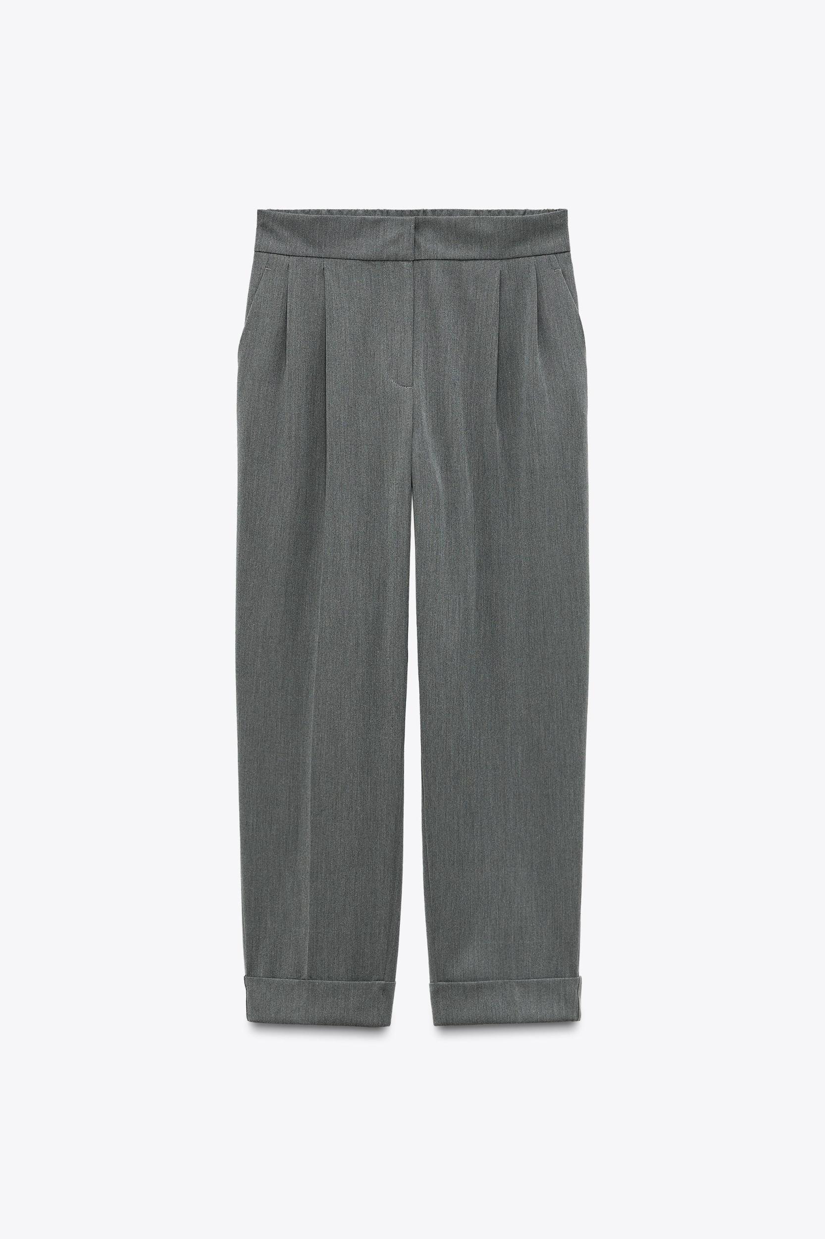 PANTS WITH DARTS AND CUFFED HEM Product Image