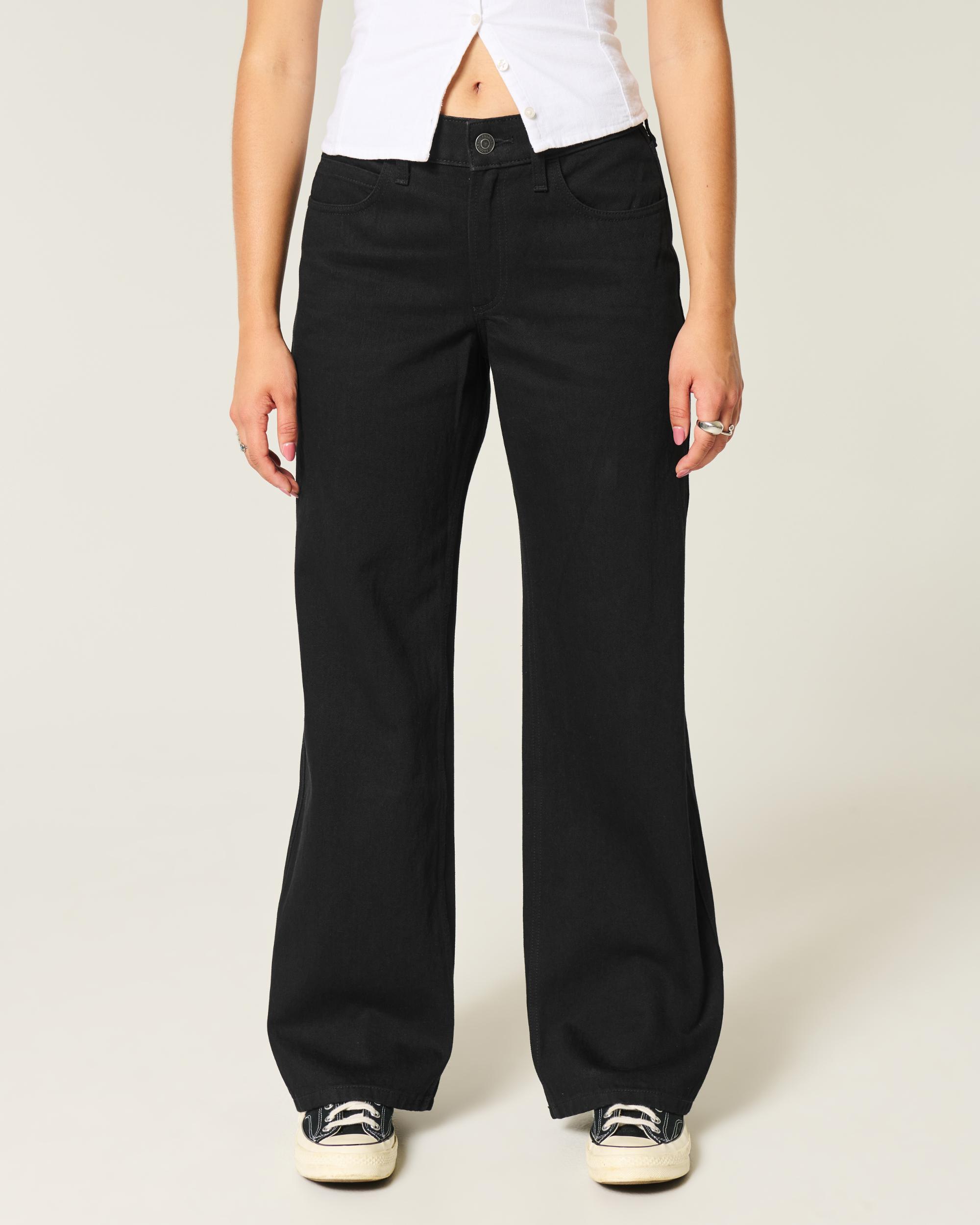 Curvy Low-Rise Black Baggy Jeans Product Image