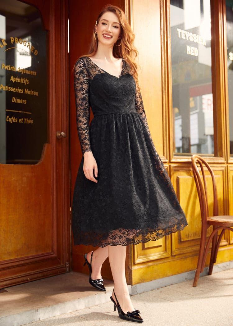 Dramatic Performance Lace Dress Product Image