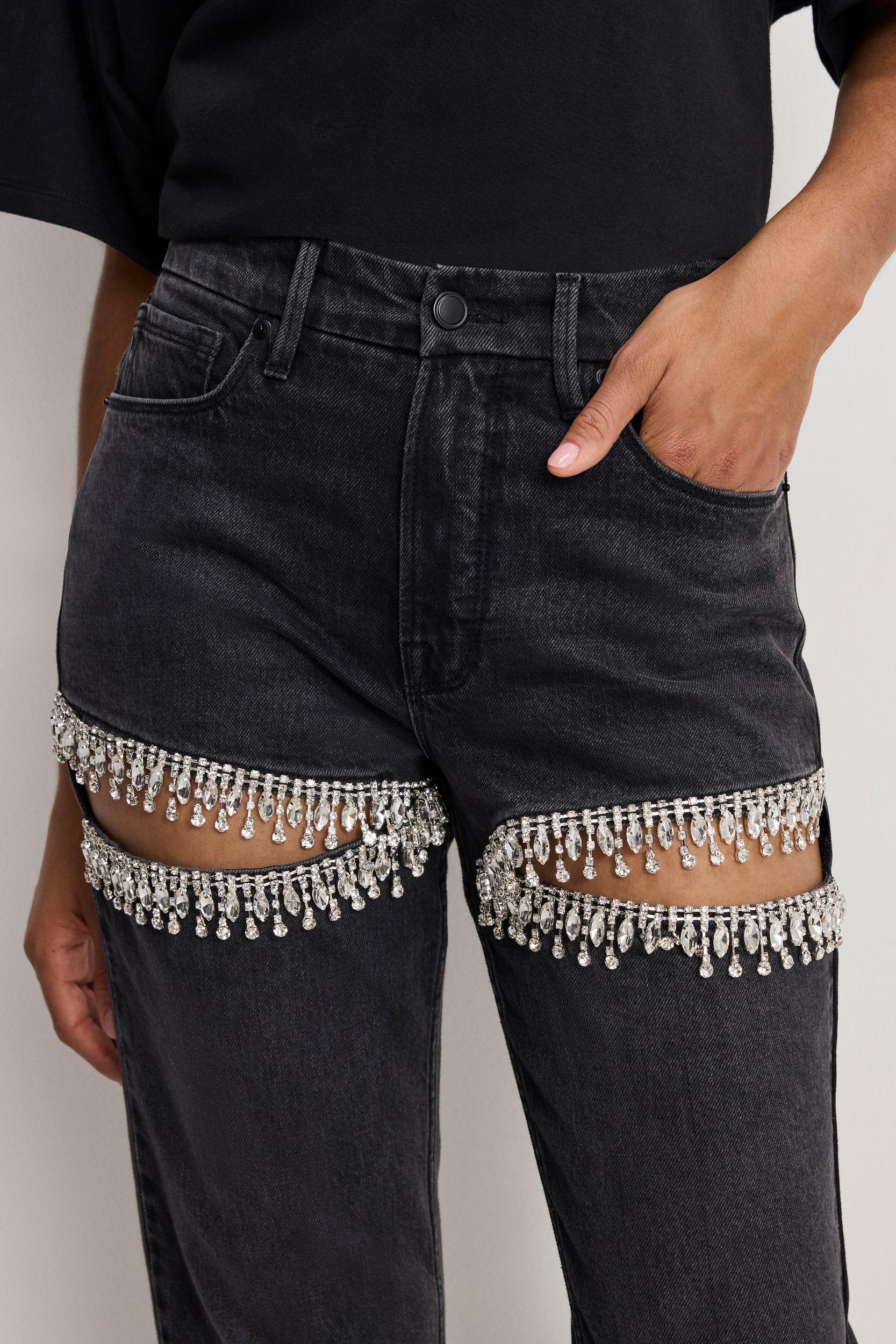 GOOD ICON STRAIGHT DIAMOND JEANS | BLACK376 Product Image