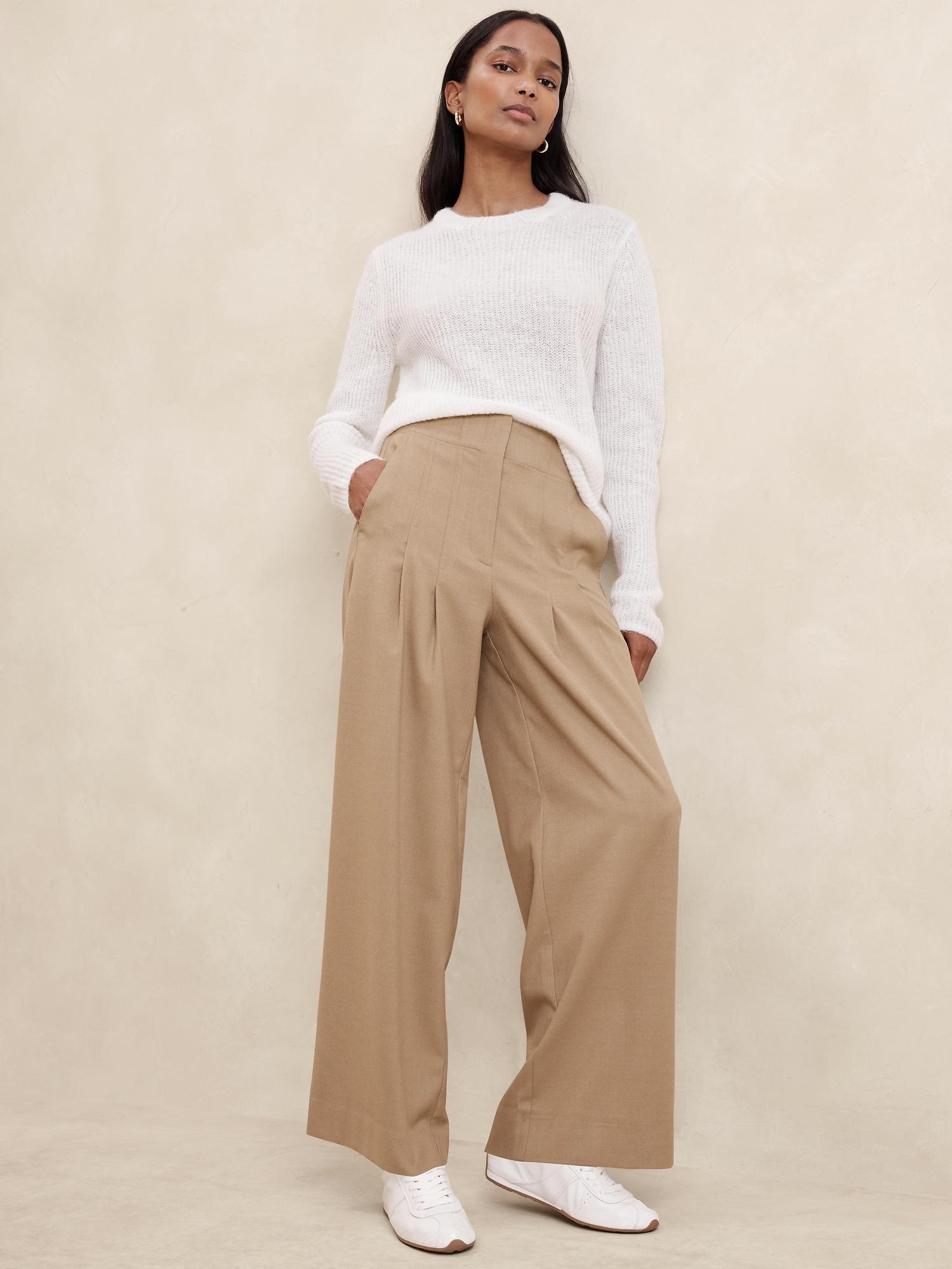 Ultra High-Rise Wide-Leg Flannel Trouser Product Image
