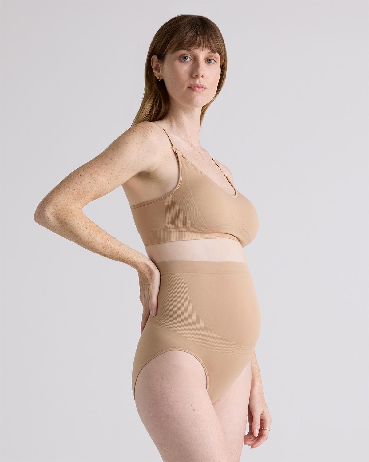 Quince | Women's Seamless Over The Belly Support Brief Cotton Product Image