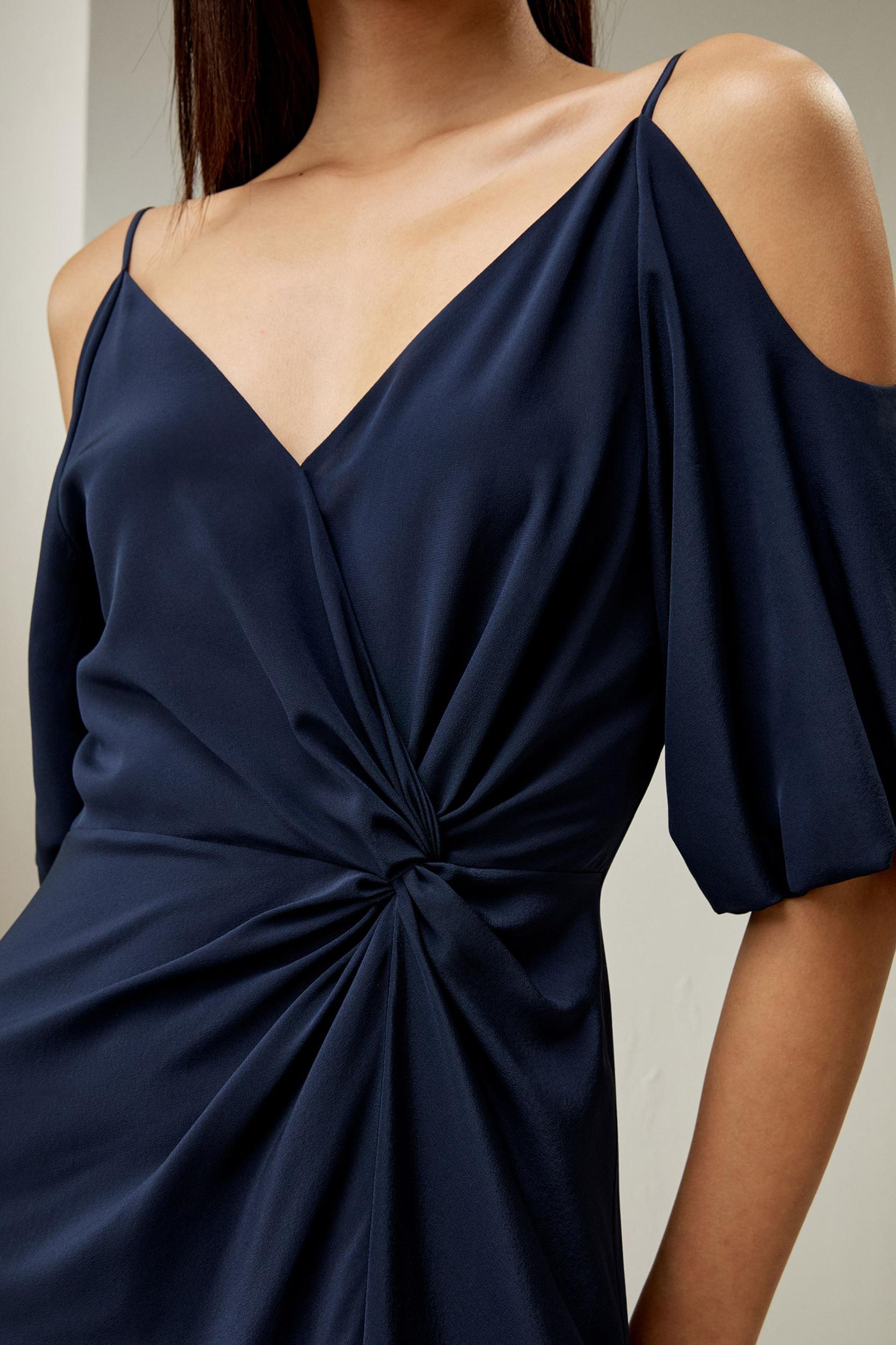 Cold Shoulder Silk Dress Product Image