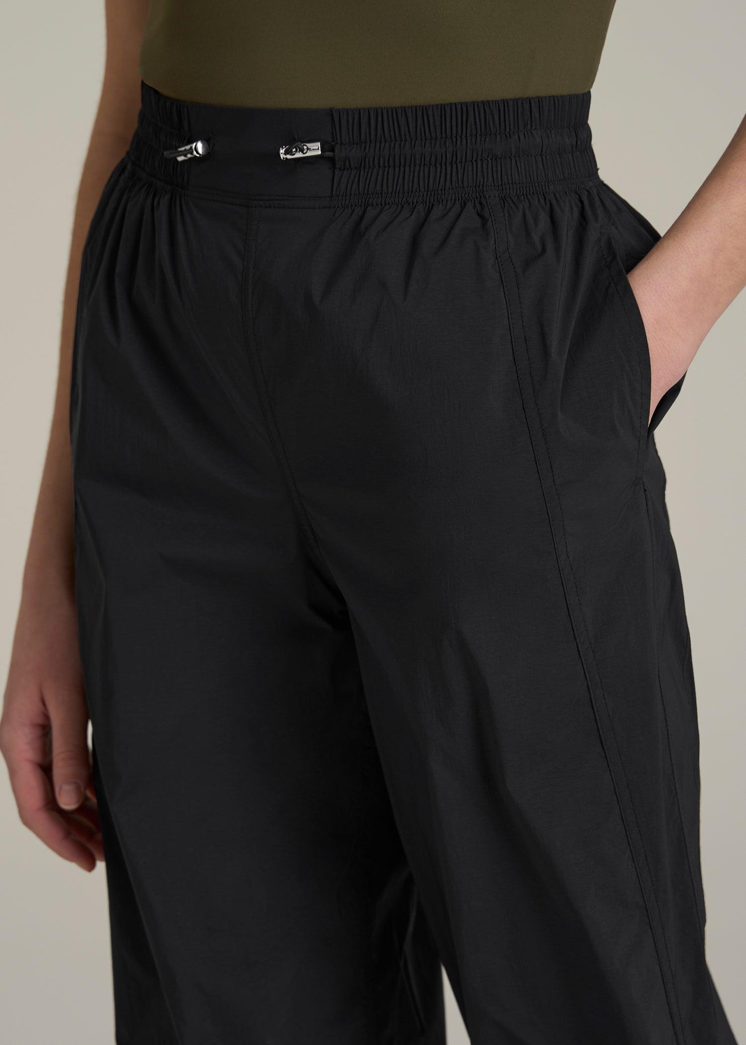 Parachute Jogger for Tall Women in Black Female Product Image
