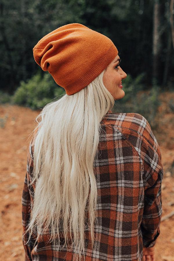 Playlist On Repeat Beanie In Rust Product Image