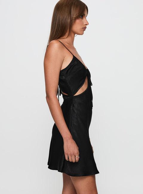 Linger Bias Cut Dress Black Product Image