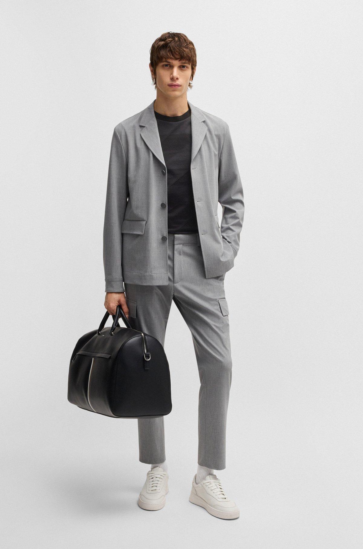  Mercerized-cotton T-shirt with two-tone jacquard Product Image