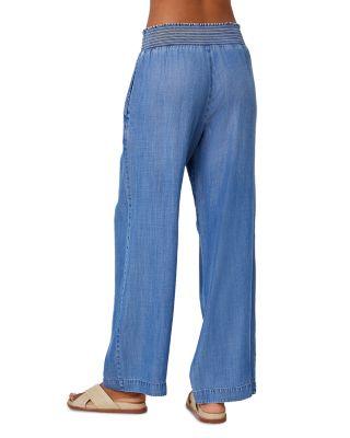 Smocked Waist Wide Leg Pants Product Image