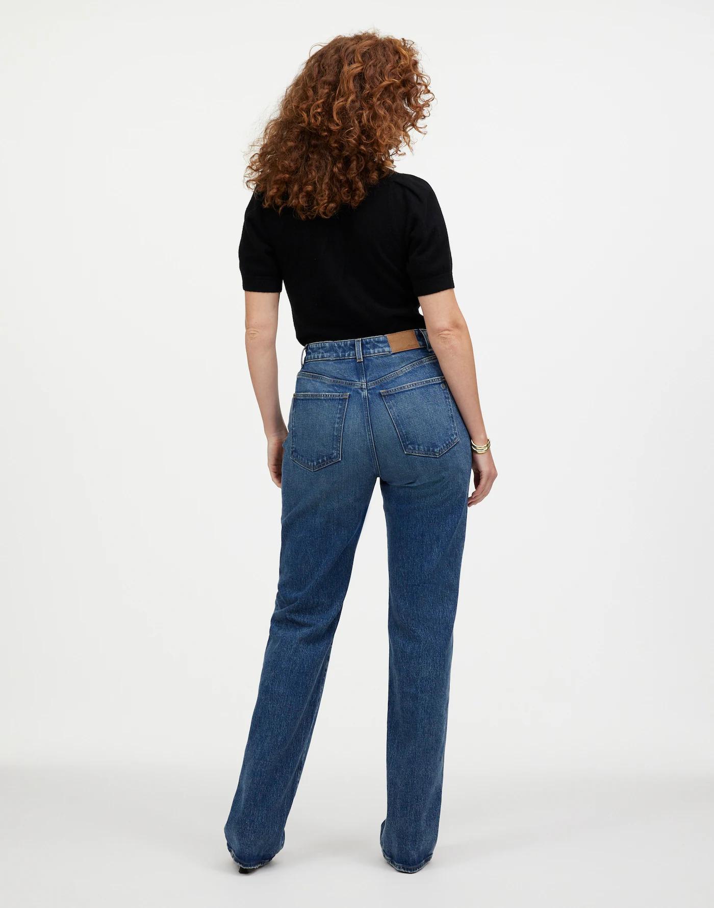 Curvy Relaxed Bootcut Jeans in Concho Wash Product Image