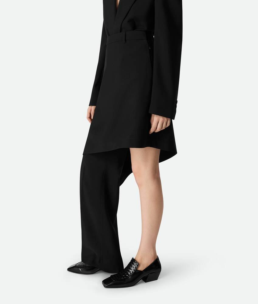 Women's Light Wool Skirt Trousers in Black Product Image