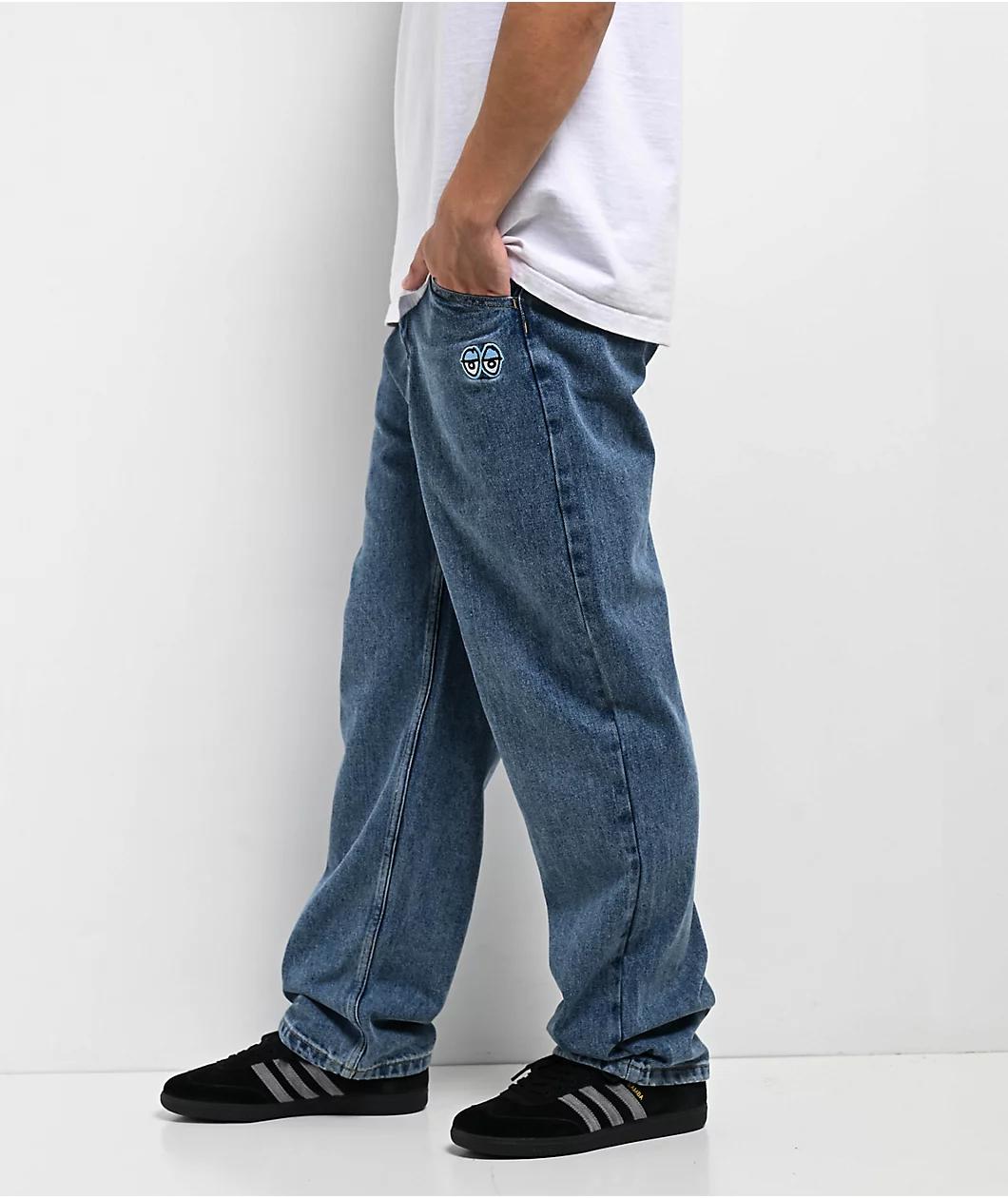 Empyre Loose Fit Brown Wash Denim Skate Jeans Product Image