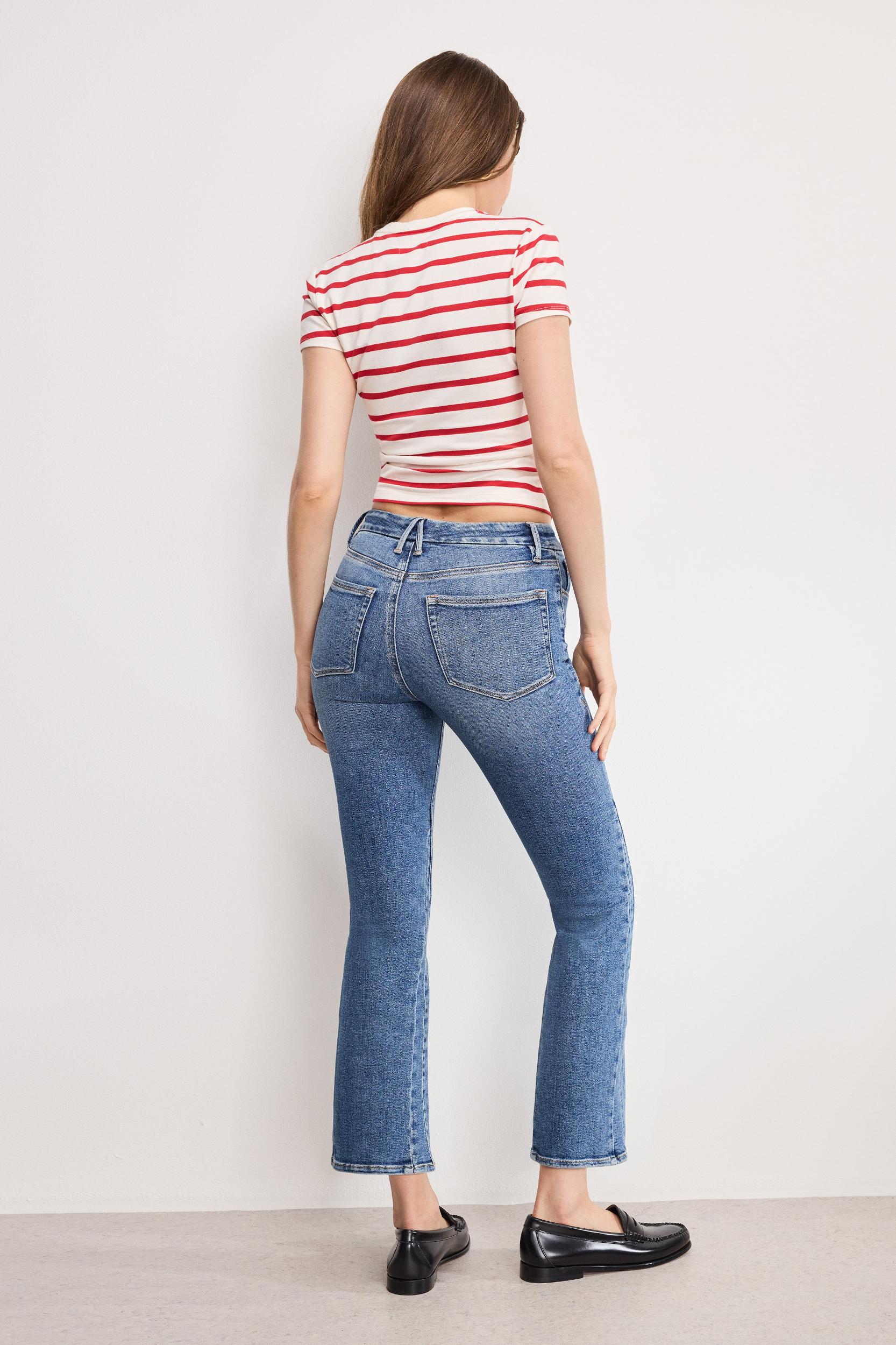 GOOD LEGS CROPPED MINI BOOT JEANS | INDIGO917 Product Image