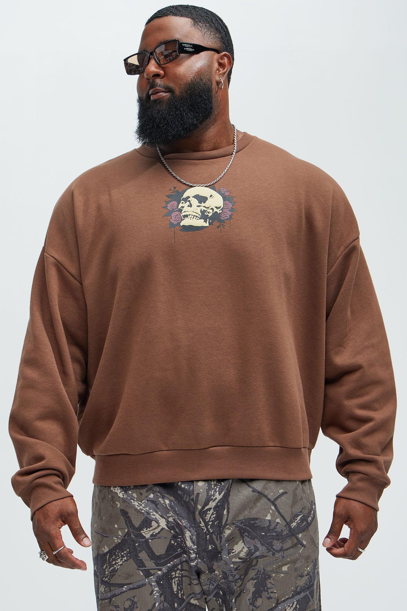 Not For Everyone Crew Neck Sweater - Brown Product Image