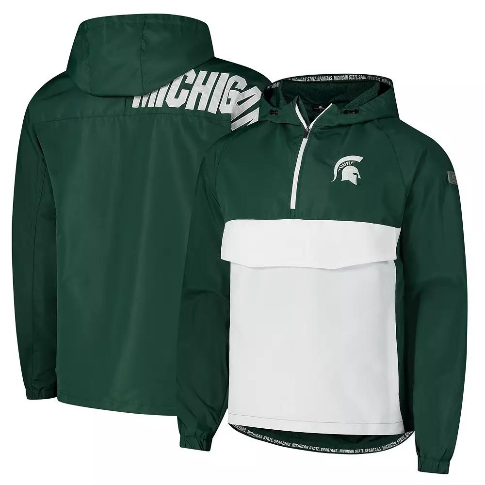 Men's Colosseum Green Michigan State Spartans Reloaded Anorak Half-Zip Jacket,  Product Image