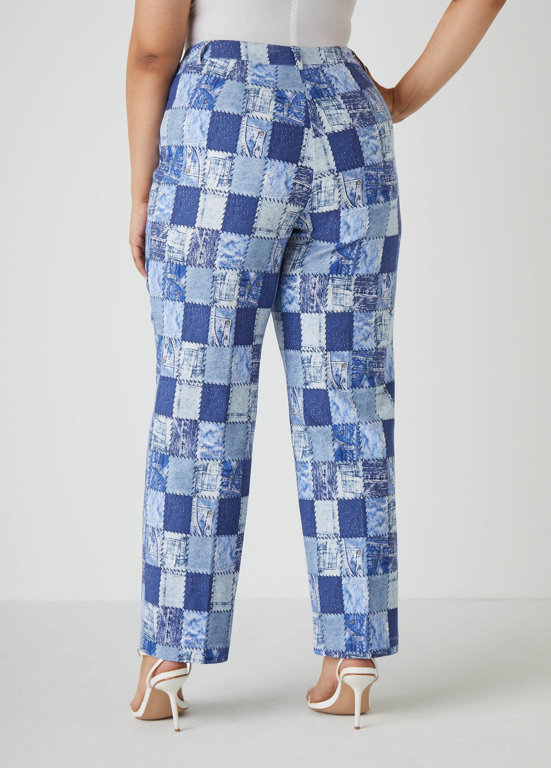 Denim Print Trousers Product Image