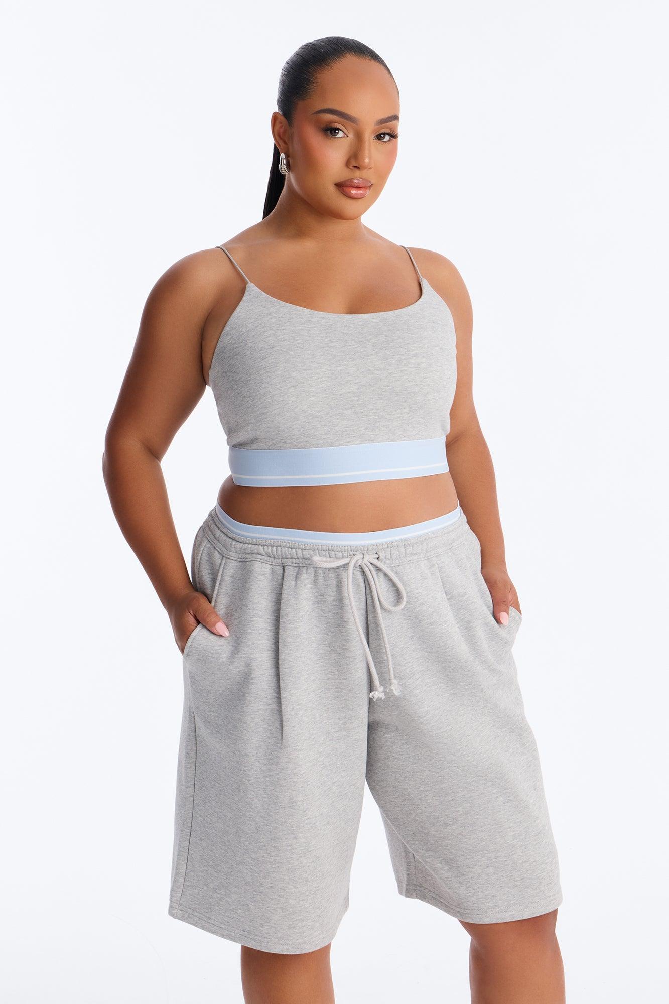 Keep It Cool Fleece Short Set - Heather Grey Female Product Image