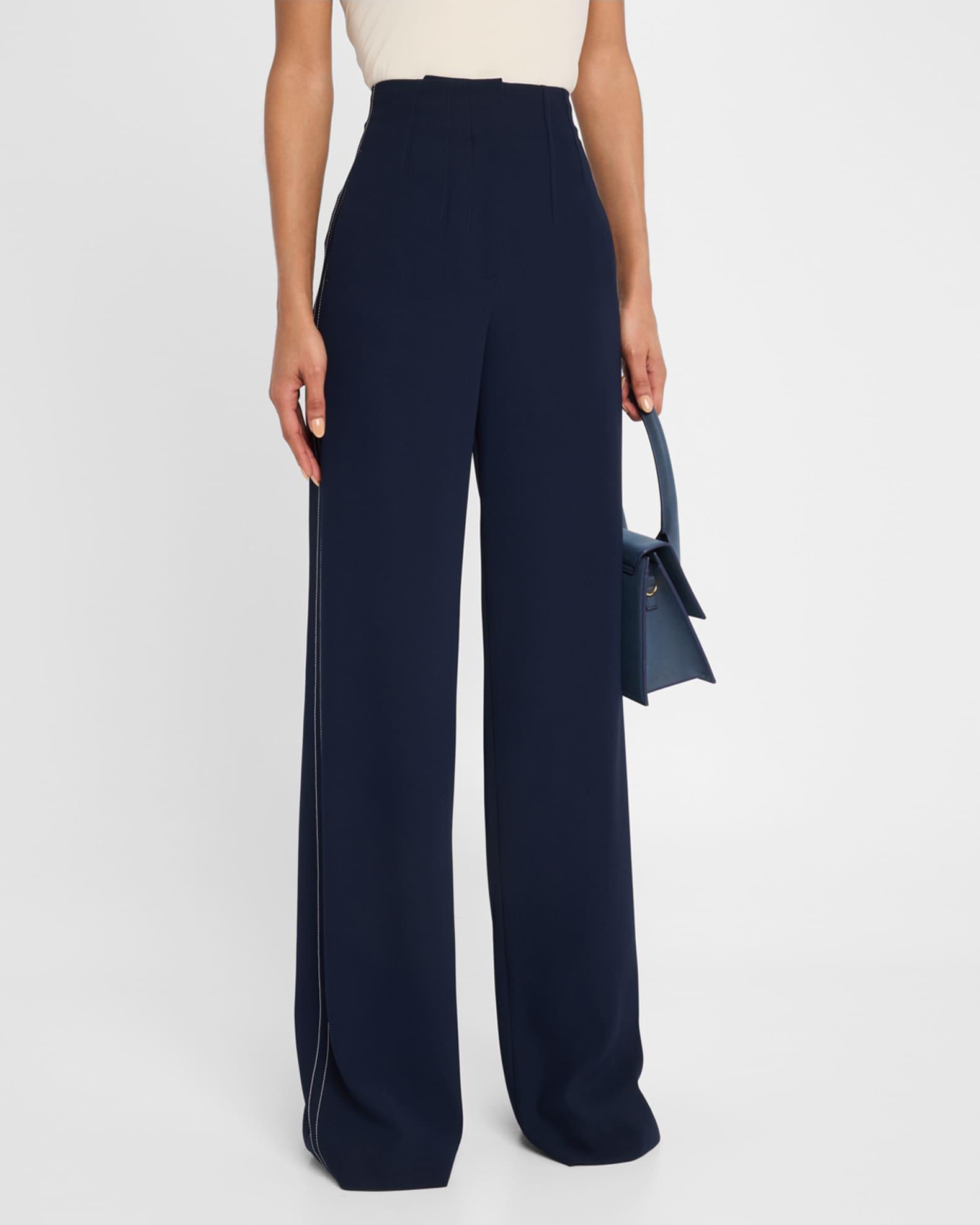 Elin Wide-Leg Side Stripe Pants Product Image