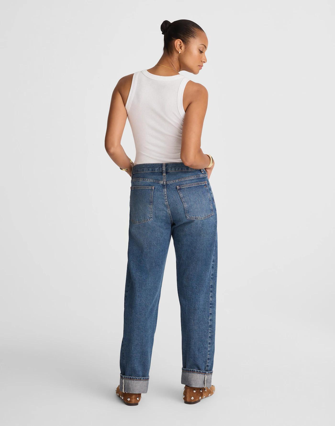 The Curvy Pieced Barrel-Leg Jean Product Image