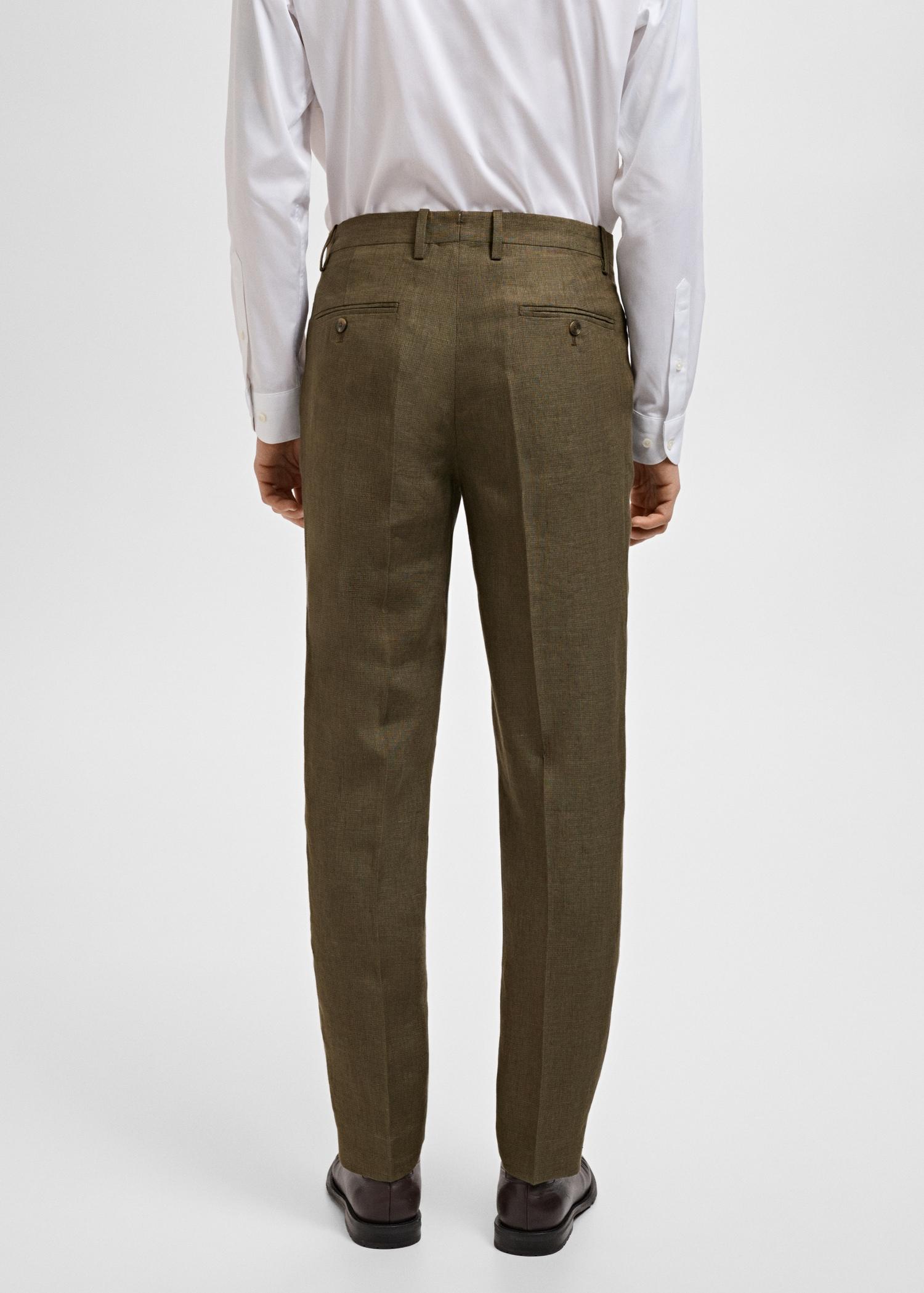 Amalfi 100% linen slim-fit suit pants - Men | MANGO USA Product Image
