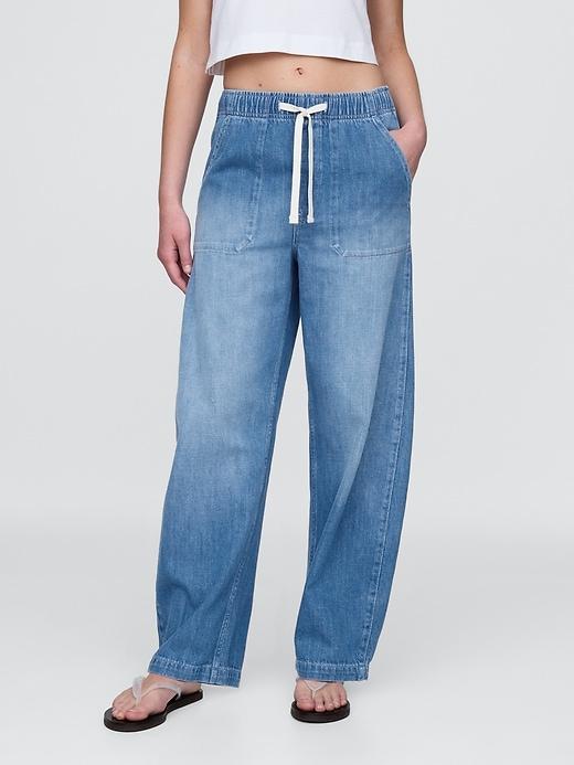 High Rise Easy Barrel Jeans Product Image