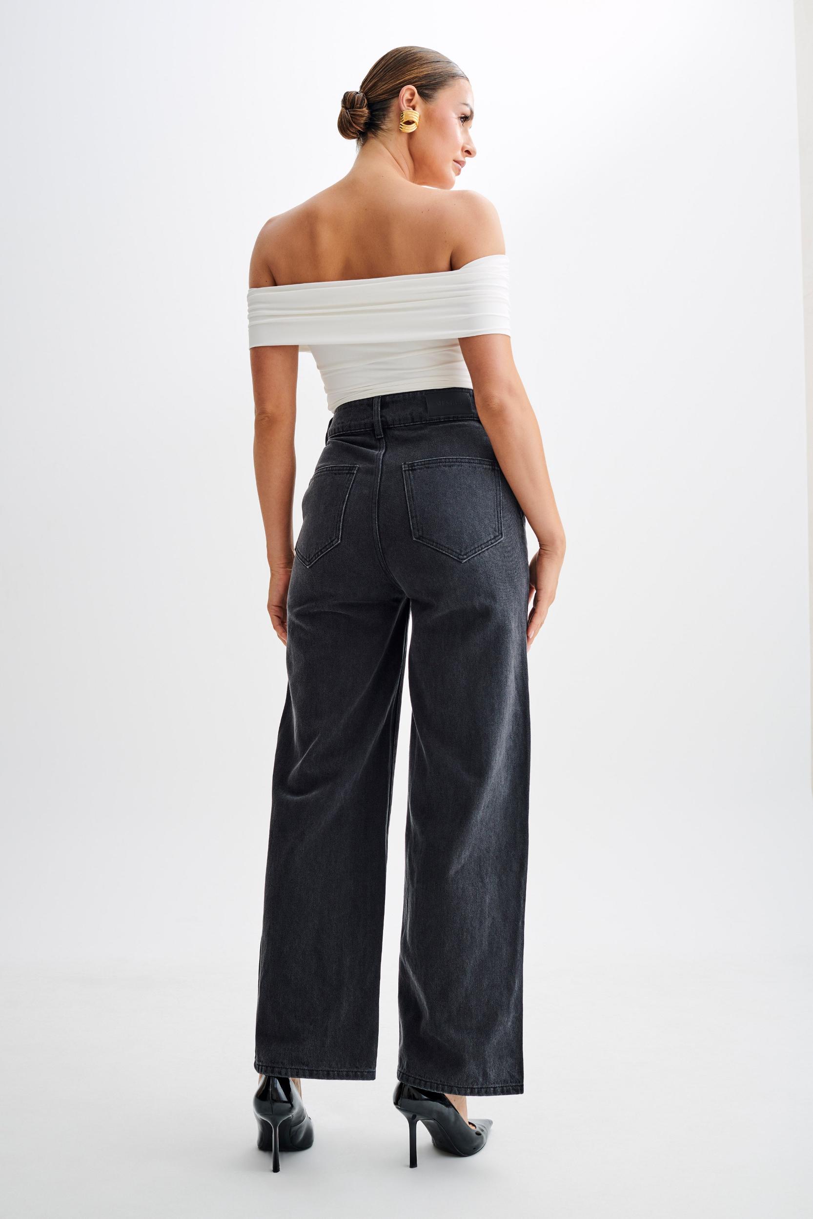 Meena Recycled Nylon Off Shoulder Top - White Product Image