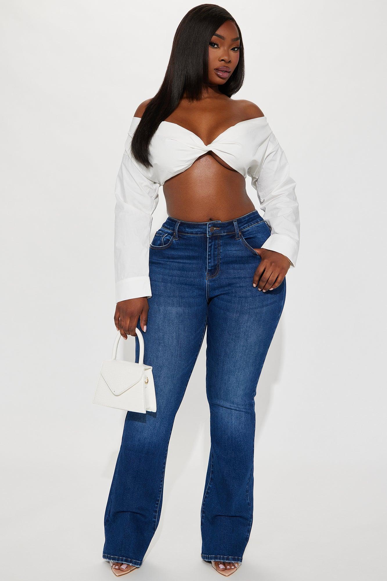 Devyn Stretch Bootcut Jeans - Dark Wash Product Image