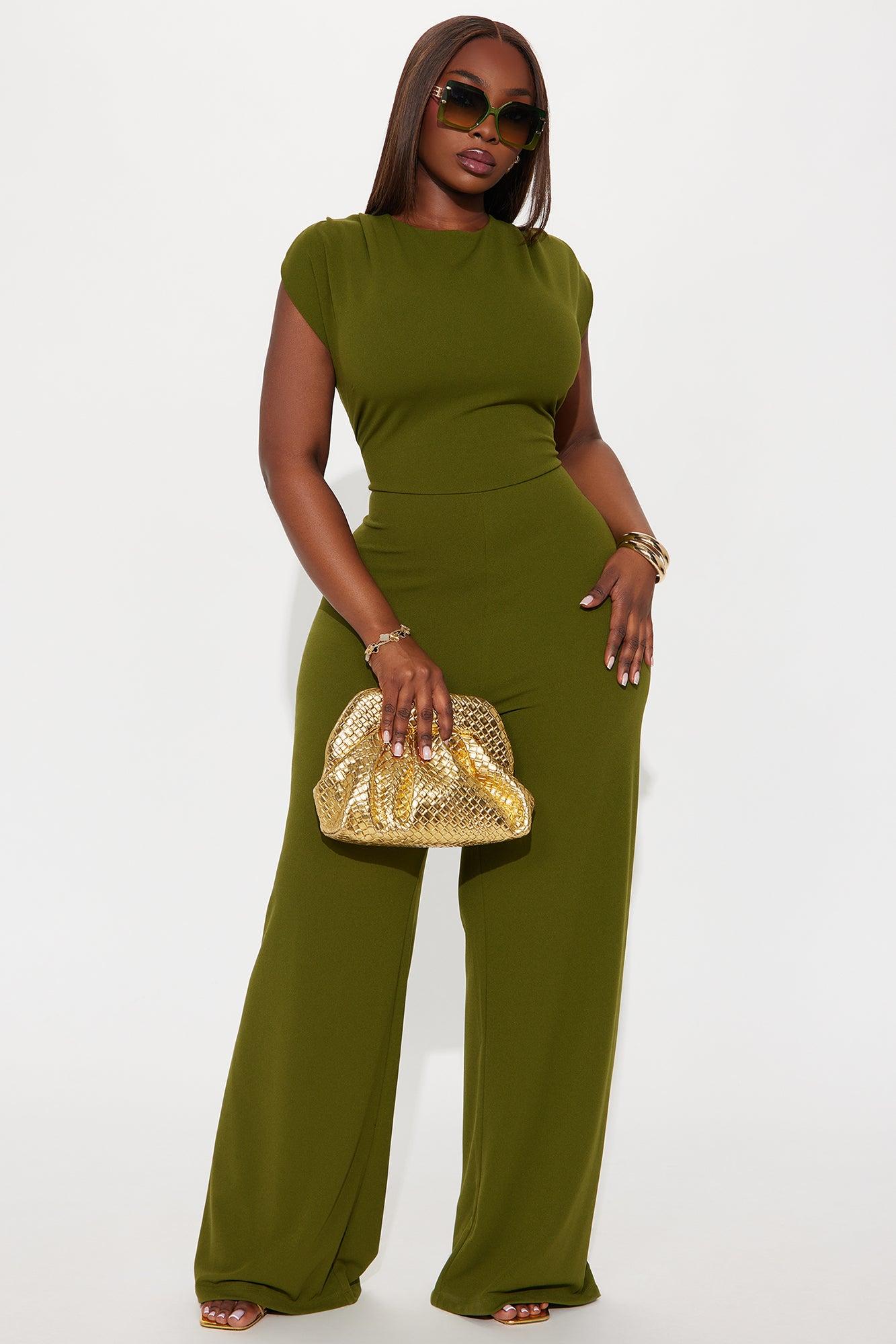 On Point Jumpsuit - Olive Product Image