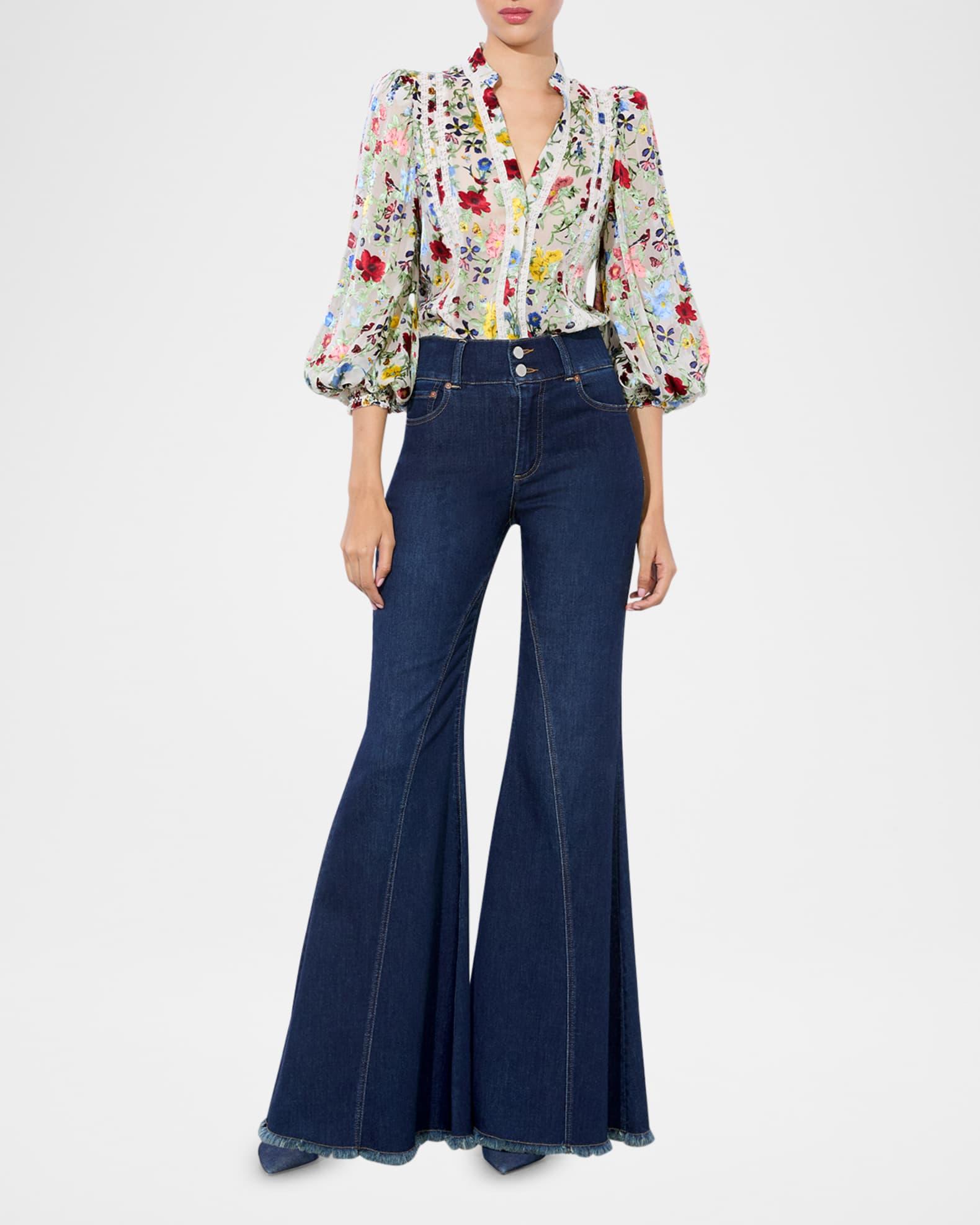 Arlette Floral Blouson-Sleeve Blouse  Product Image