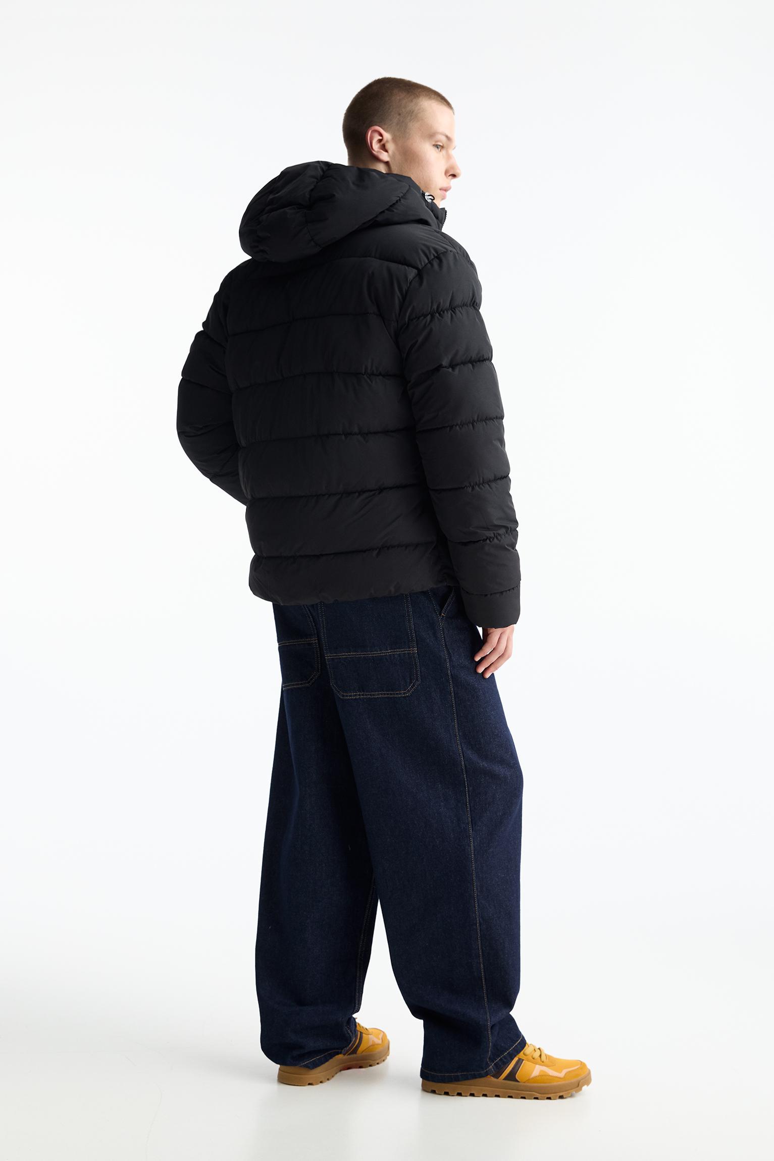 Lightweight puffer jacket with hood Product Image
