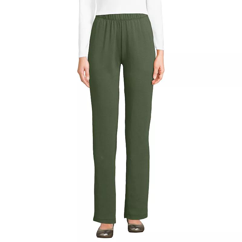 Petite Lands' End Sport Knit High Waist Pants, Women's,  Product Image